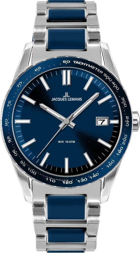 Jacques Lemans Kwartshorloge Liverpool, 1-2060I Horloge, herenhorloge, dameshorloge, roestvrijstalen band, tot 10 bar waterdicht.