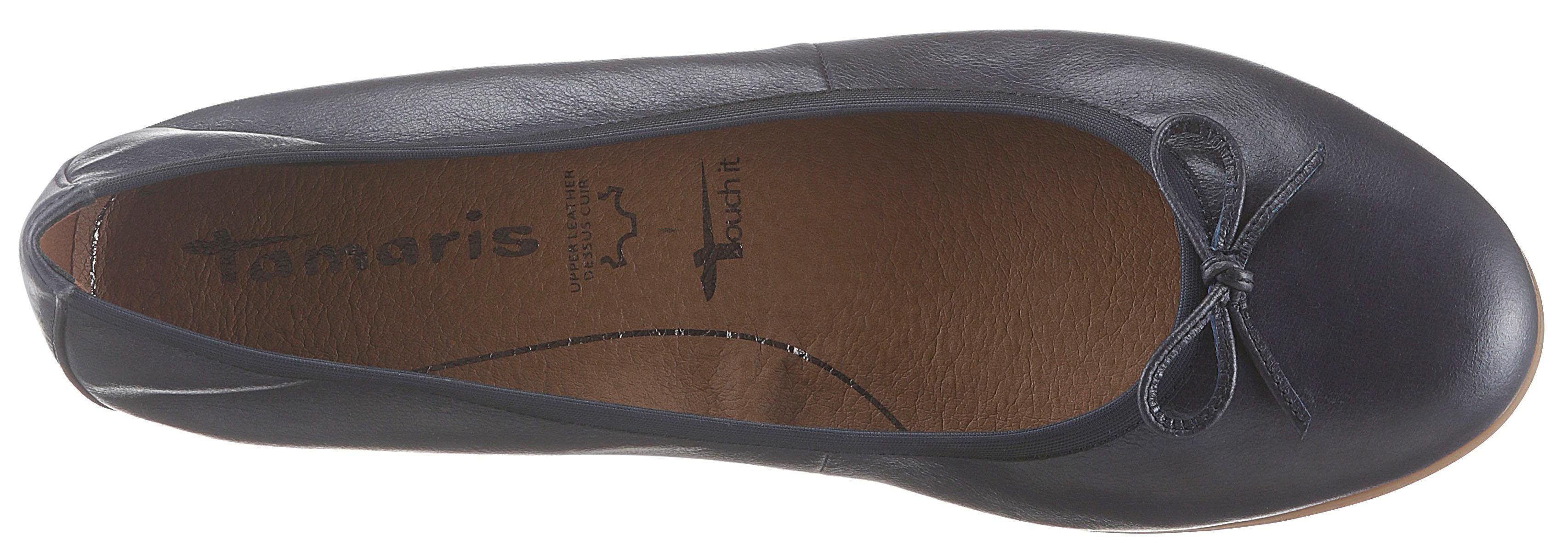 Tamaris Ballerina's Flats, slipper, businessschoen met decoratieve strik