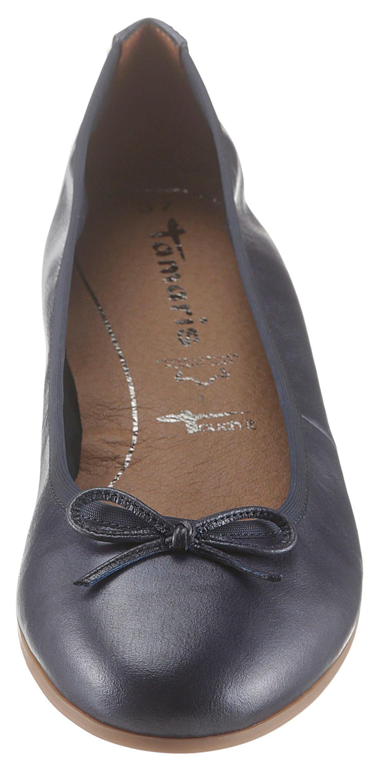 Tamaris Ballerina's Flats, slipper, businessschoen met decoratieve strik