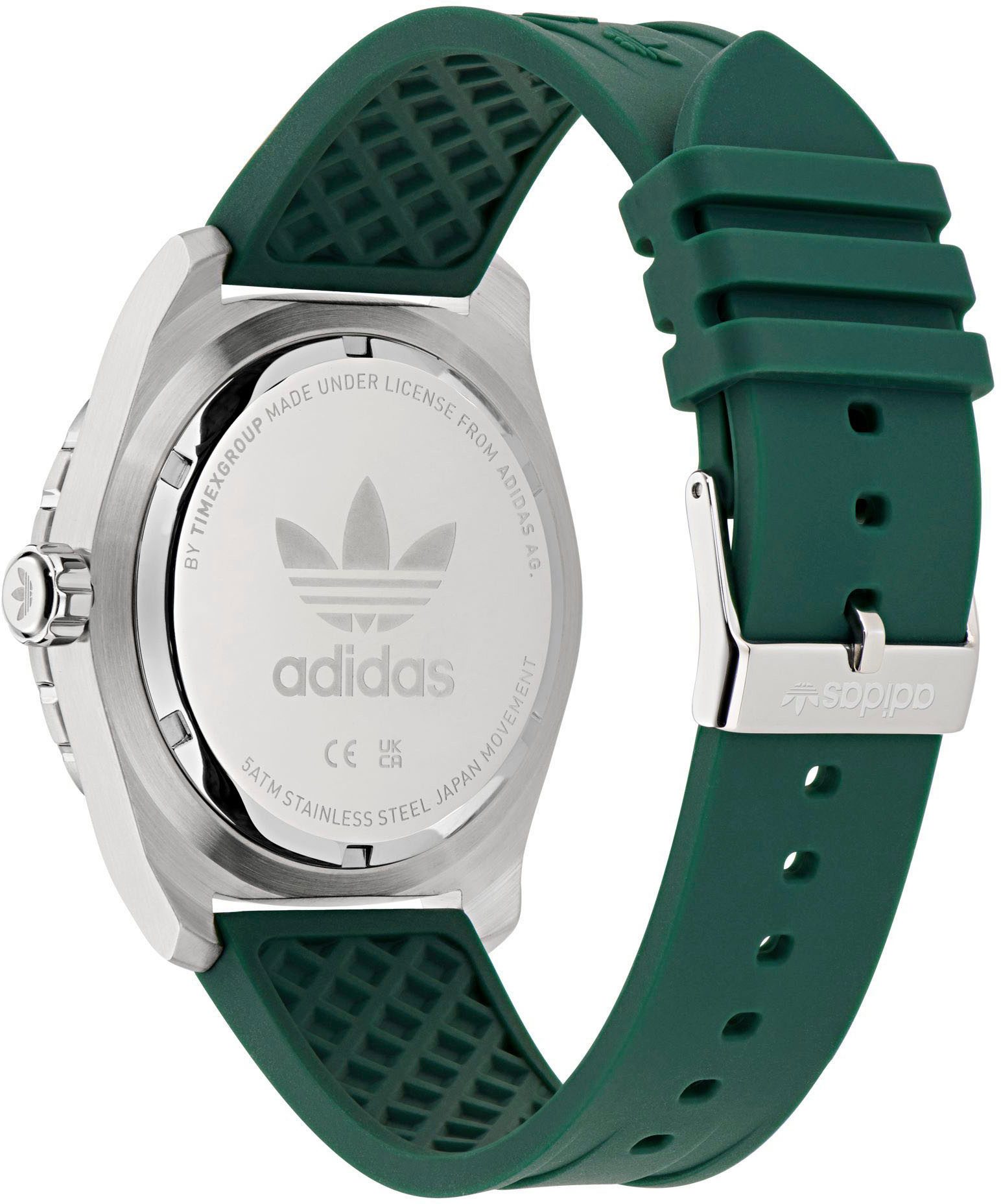 adidas Originals Kwartshorloge DISCOVERER ONE Polshorloge, heren, dames, siliconen band, waterafstotend tot 5 bar