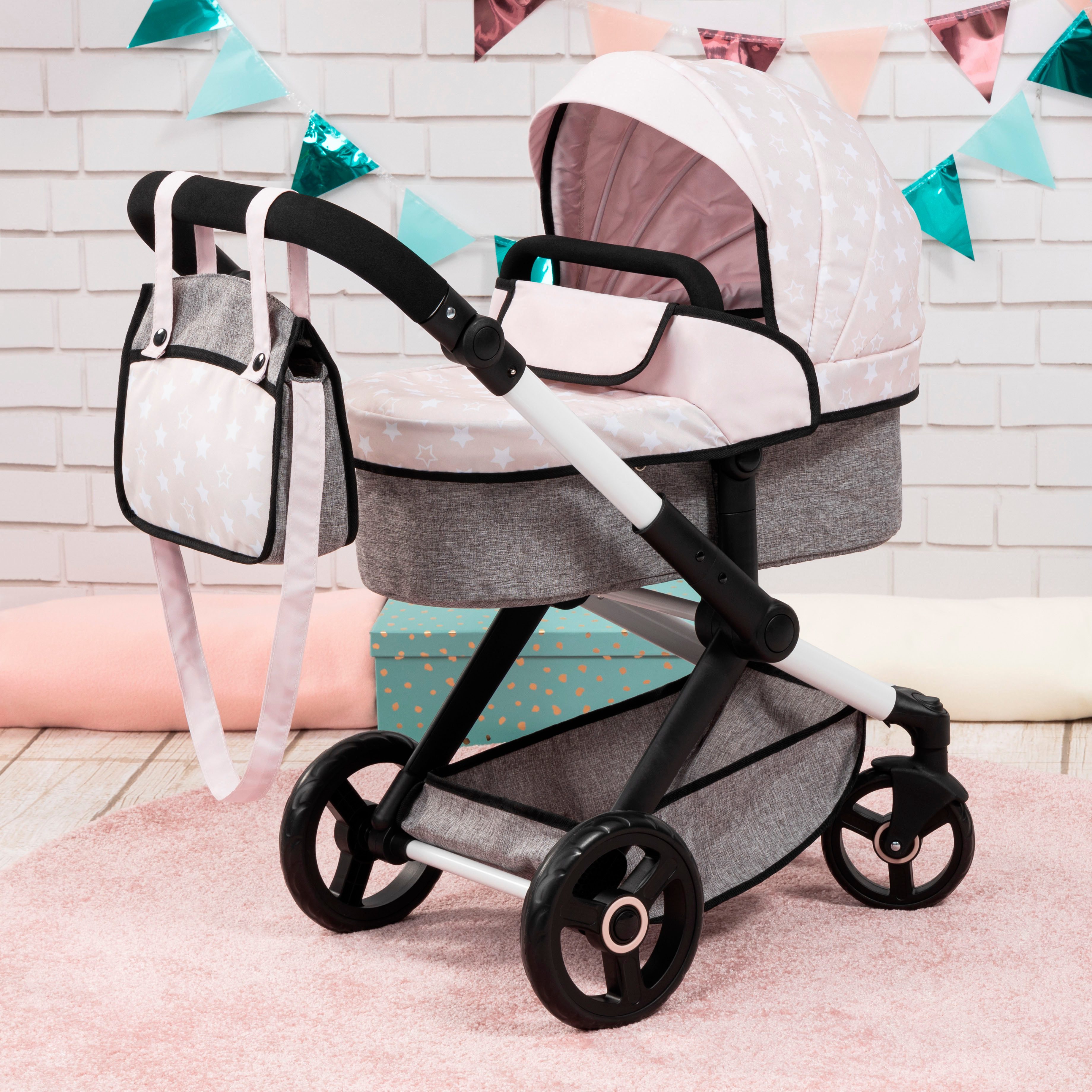 Bayer Combi-poppenwagen Xeo, beige sterretjes