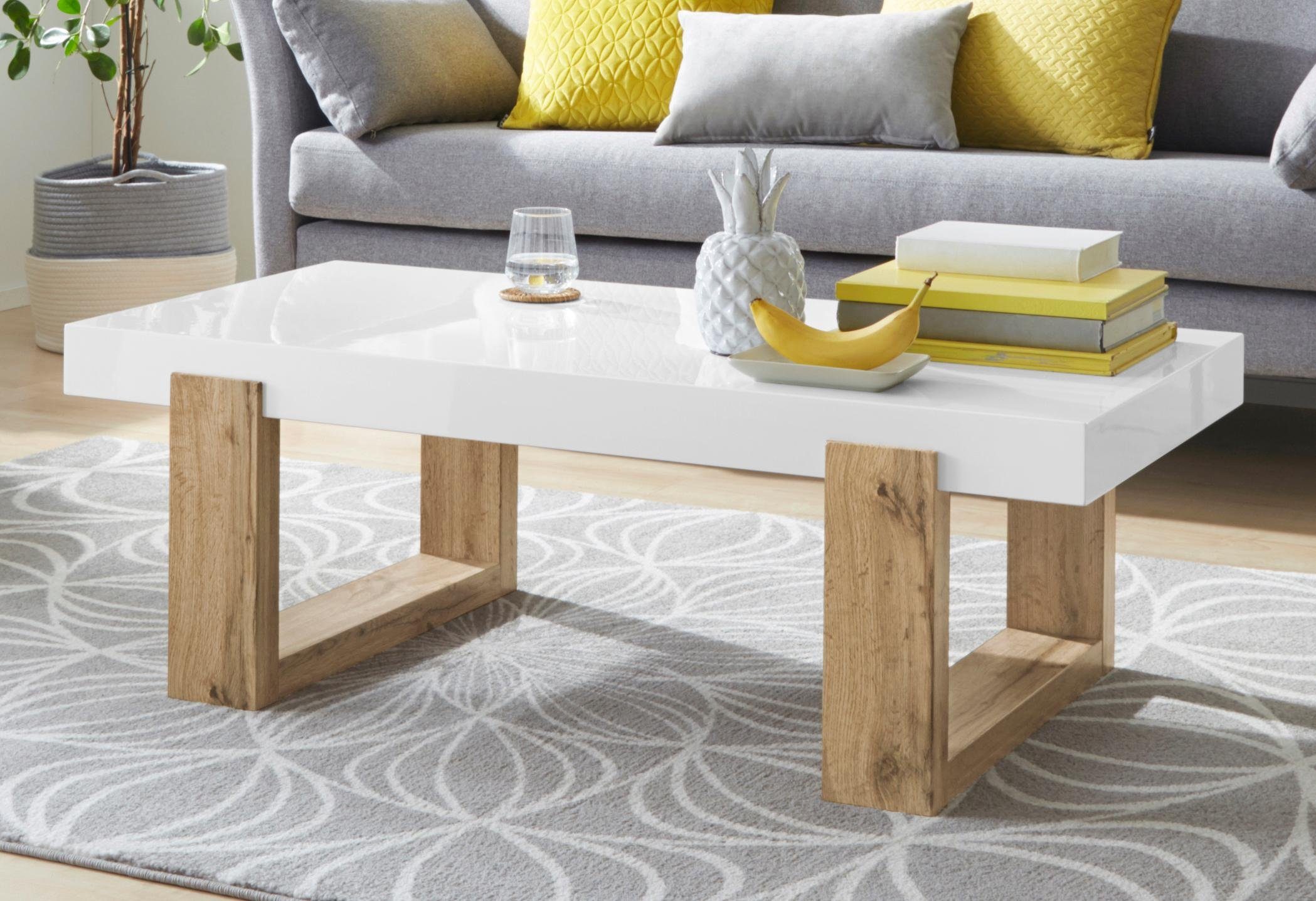 INOSIGN Salontafel Solid hoogglanzend wit tafelblad, in twee verschillende maten salontafels maat 120 cm x 40 cm x 60 cm wit