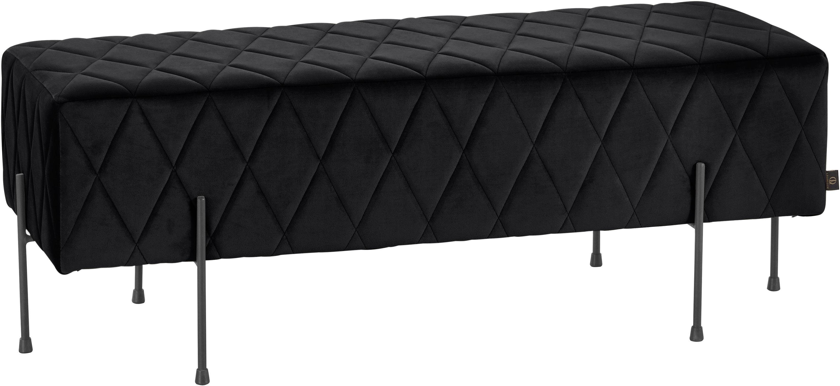Leonique Zitbank Cavalino met fluwelen bekleding en zwarte metalen poten