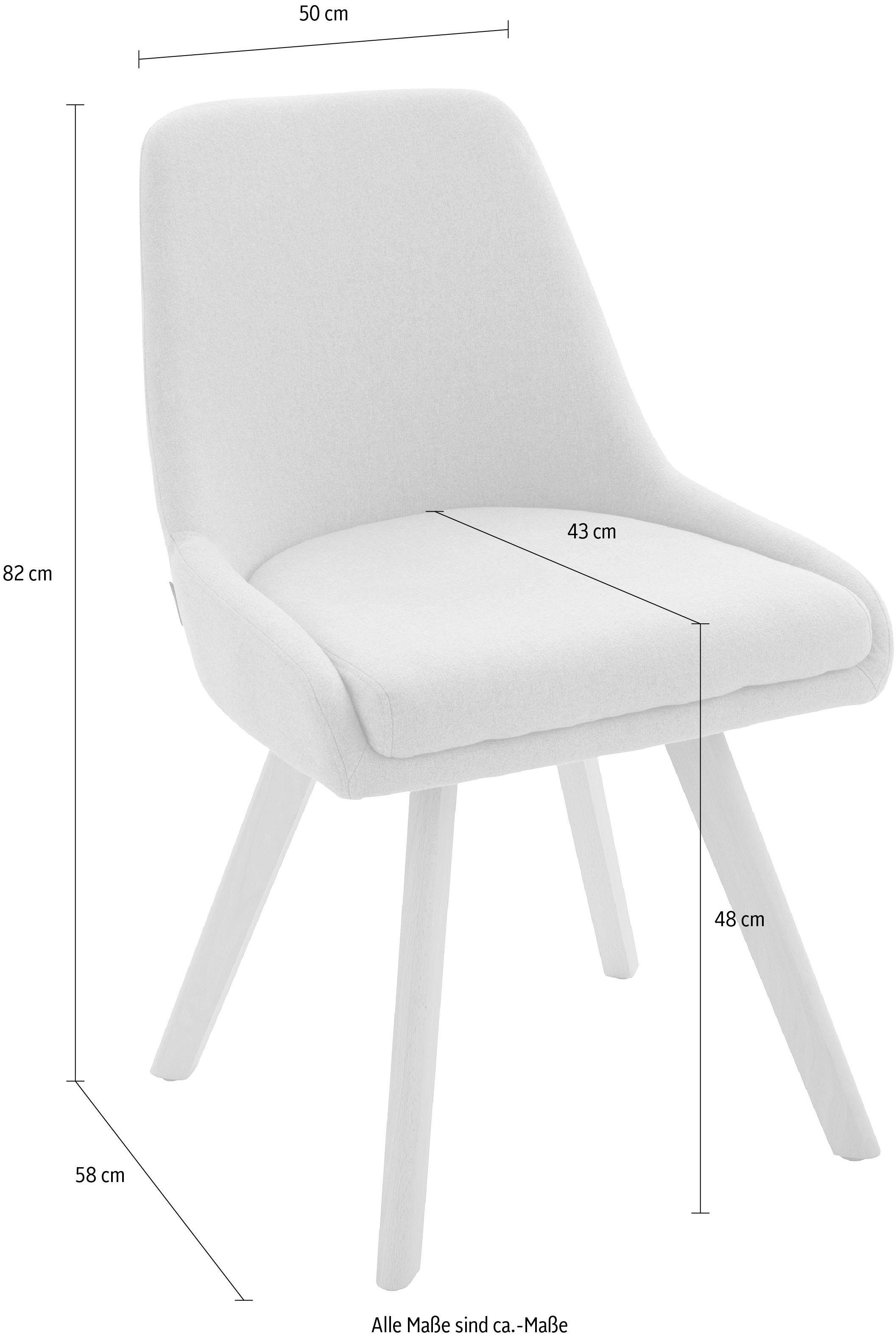INOSIGN Eetkamerstoel Dilla, TOPSELLER! in sets van 1 en 2, bekleding van geweven stof, zithoogte 48 cm, keukenstoel