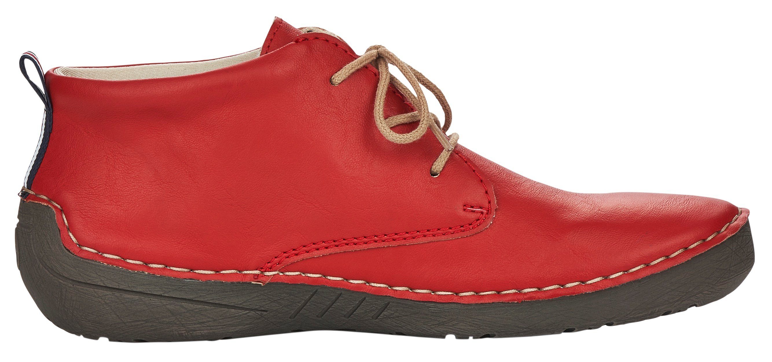 Rieker Hoge veterschoenen enkellaars, veterschoen met kadernaad
