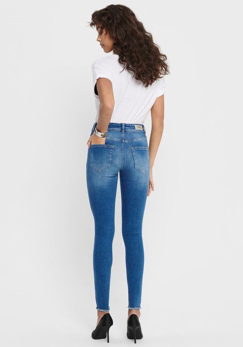 Only Ankle jeans ONLBLUSH LIFE met open zomen