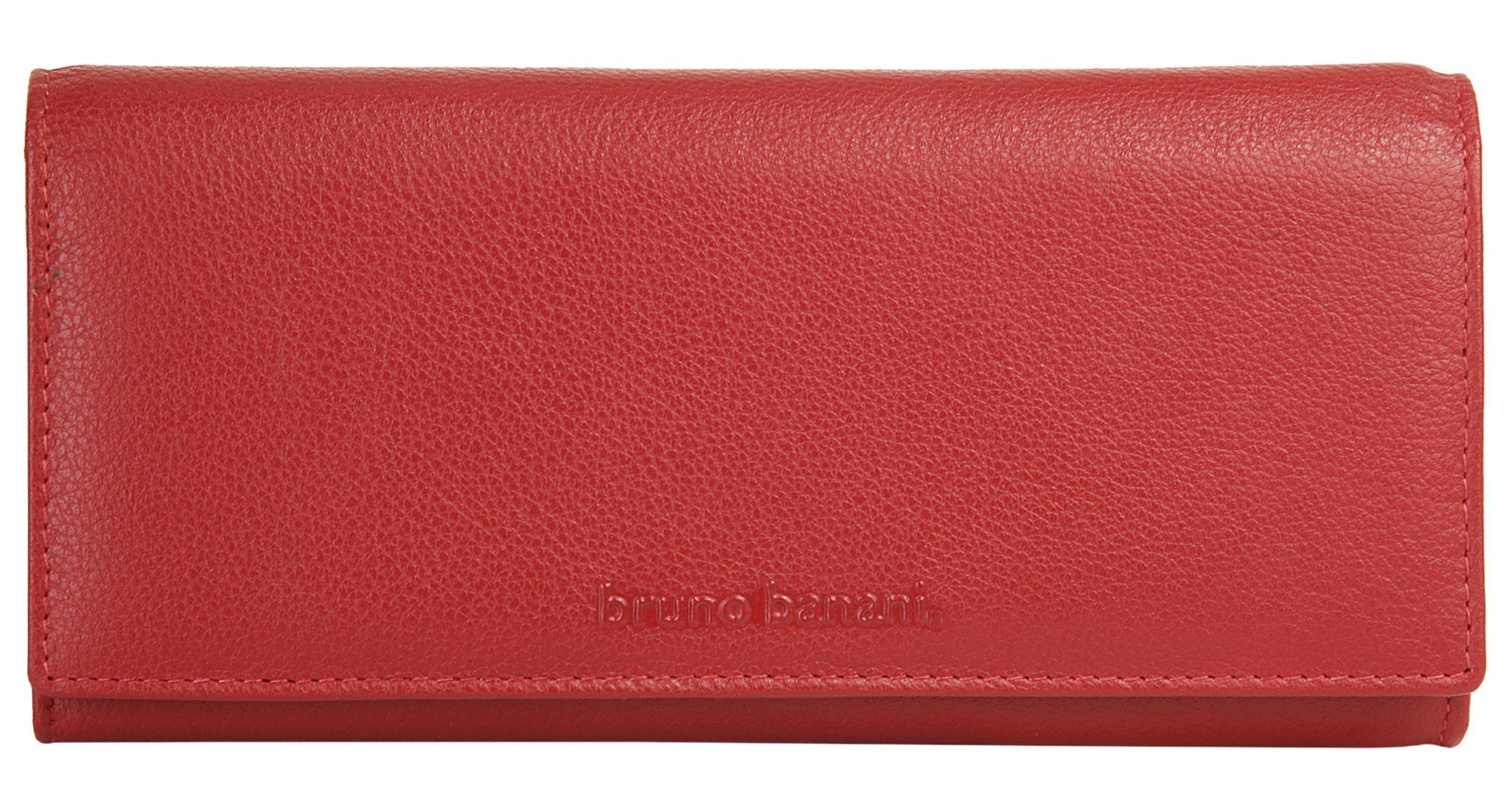 Bruno Banani Portemonnee echt leder unisex portemonnees rood