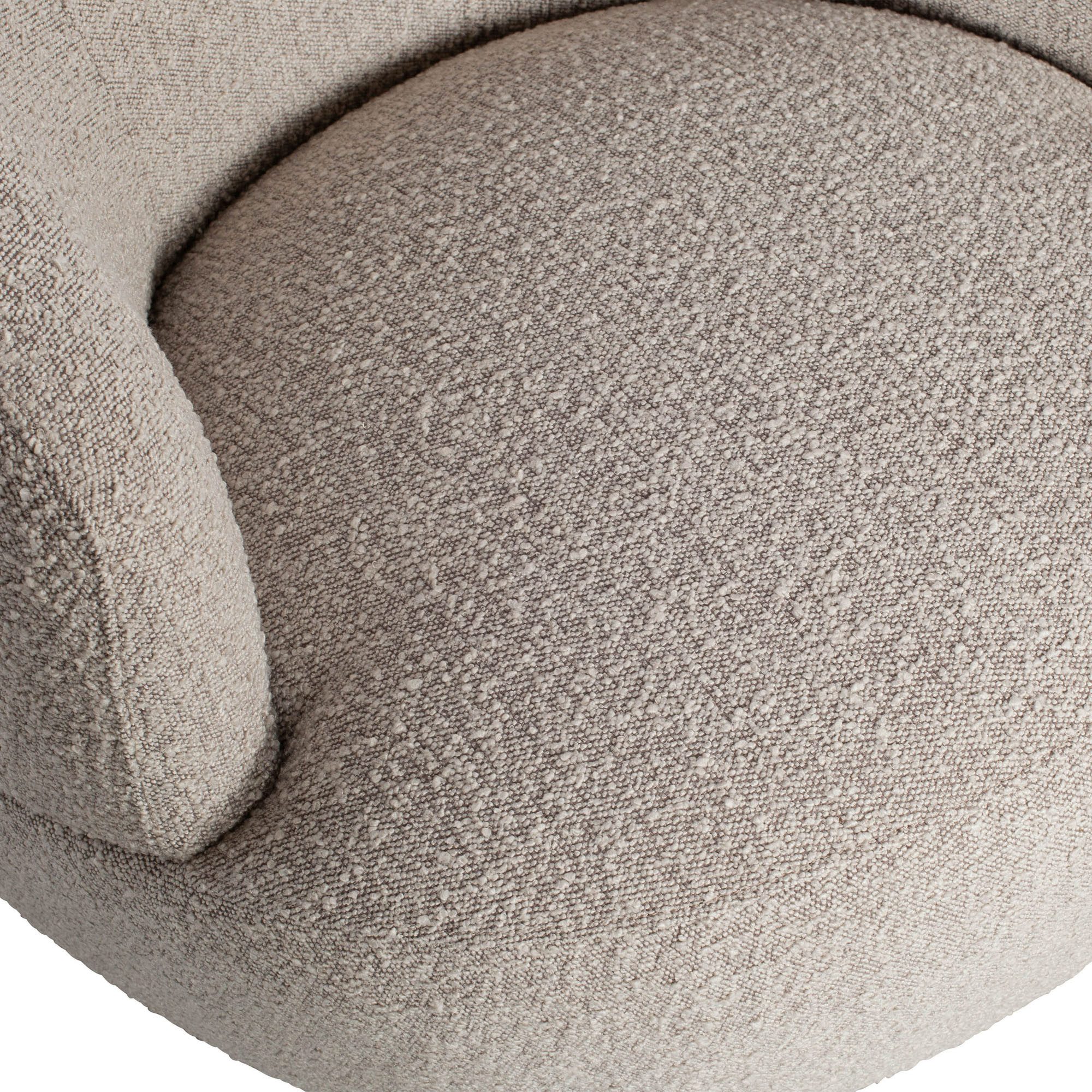WOOOD Draaistoel Woolly ronde vorm, in elke richting draaibaar, breedte 84 cm