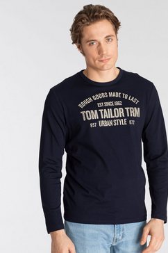 tom tailor shirt met lange mouwen blauw