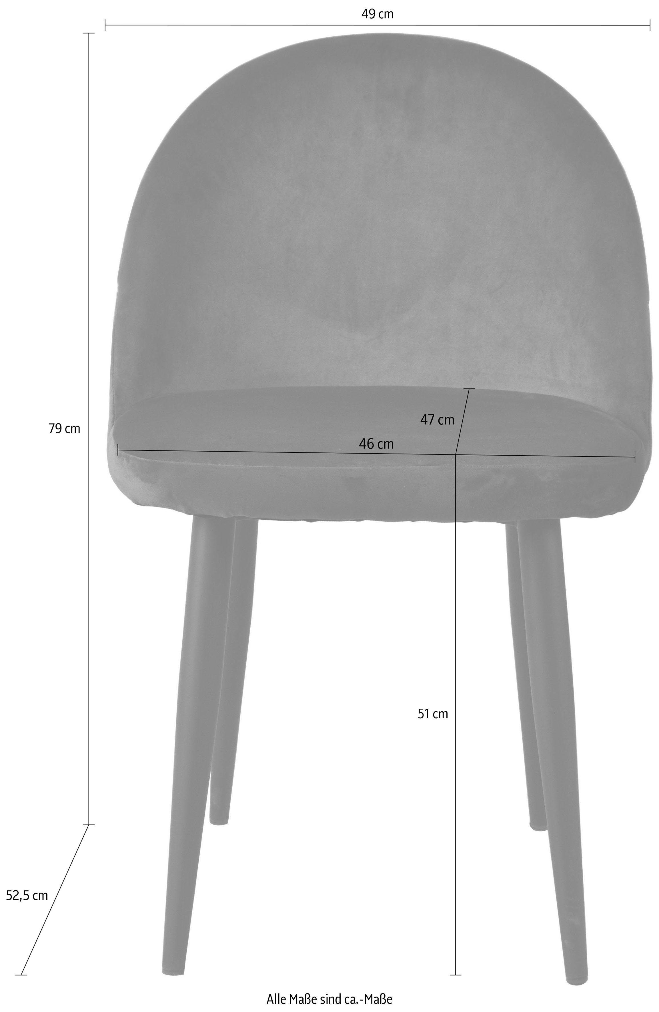 SIT Stoel Sit&Chairs met zacht fluweel (set, 2 stuks)