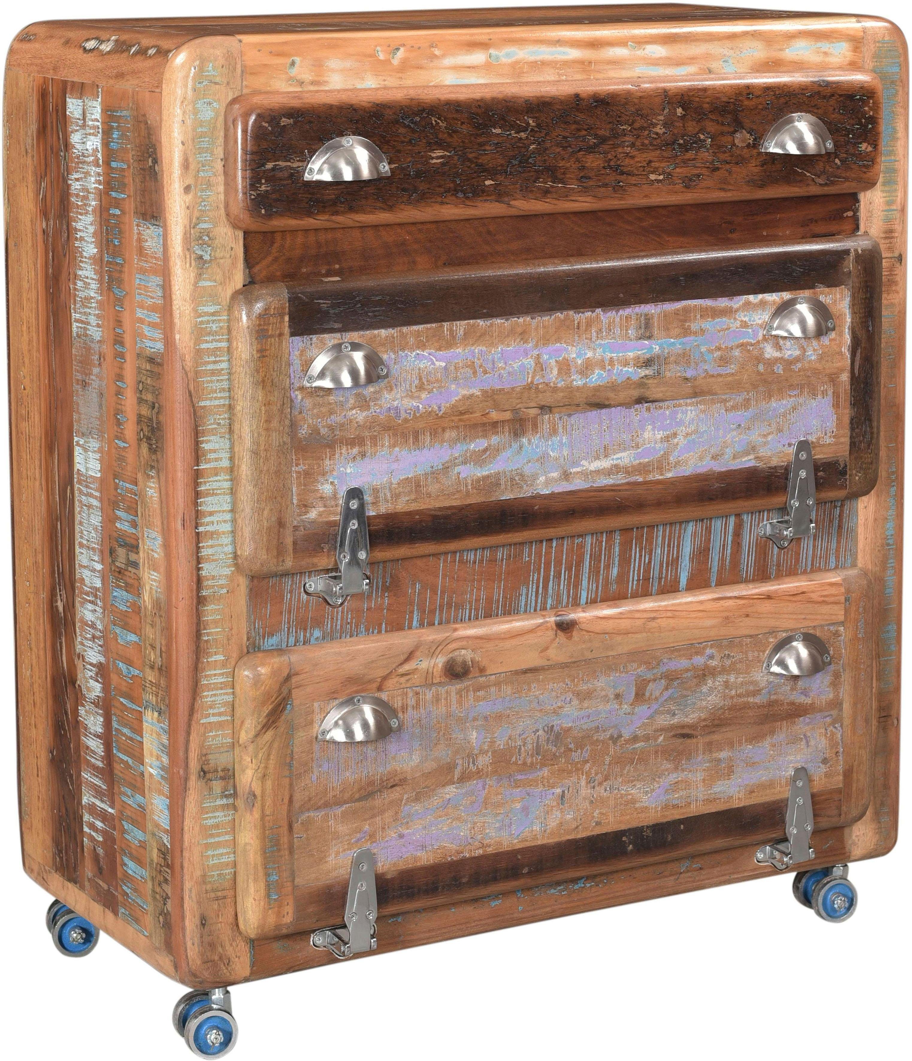 SIT Schoenenkast Fridge met koelkastgrepen, shabby chic, vintage