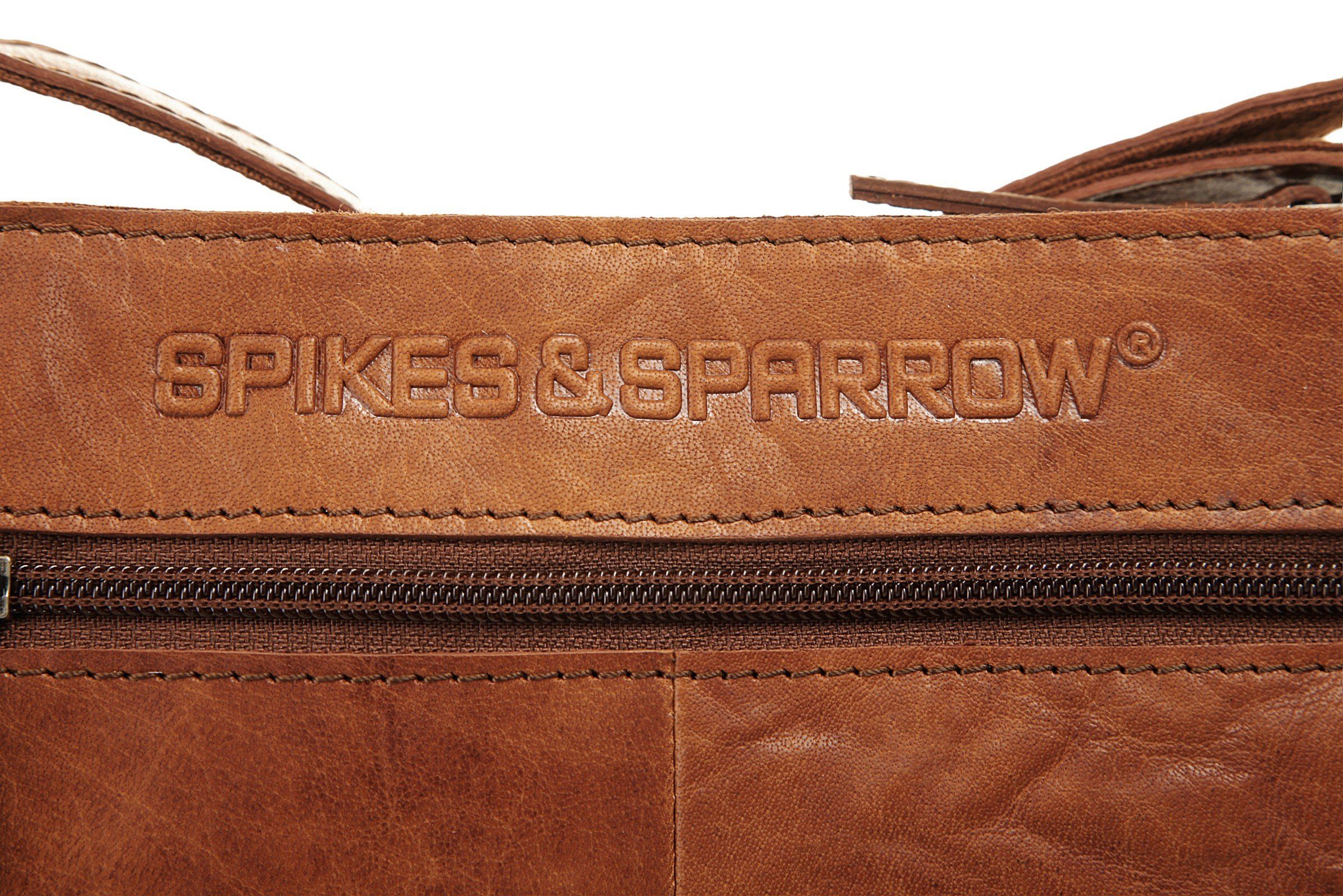 Spikes & Sparrow Schoudertas echt leder