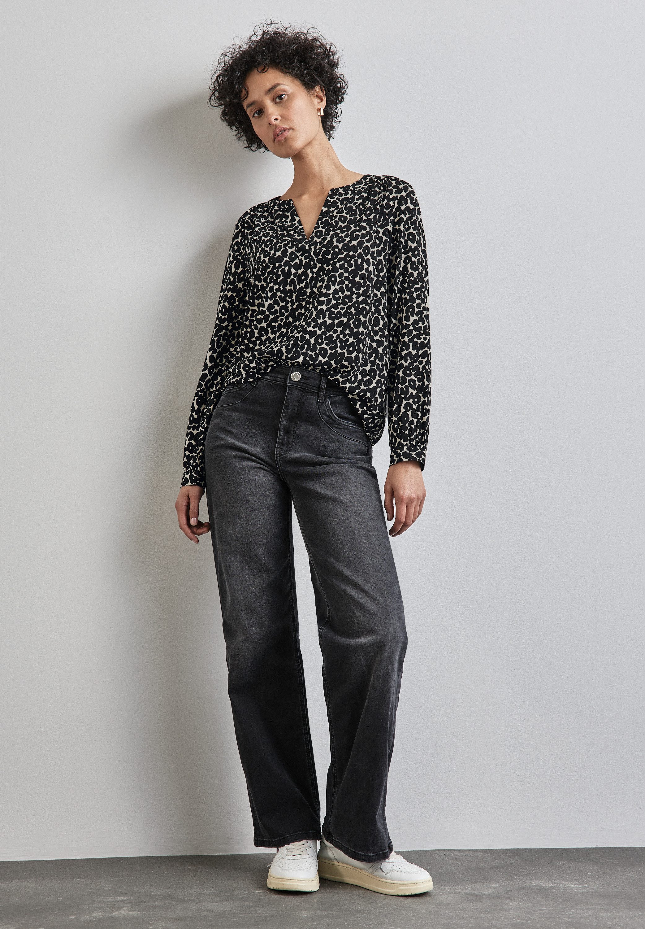 STREET ONE Blouse met lange mouwen met grafisch patroon