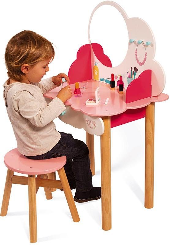 Janod Make-uptafel P'Tite Miss met hocker en accessoires