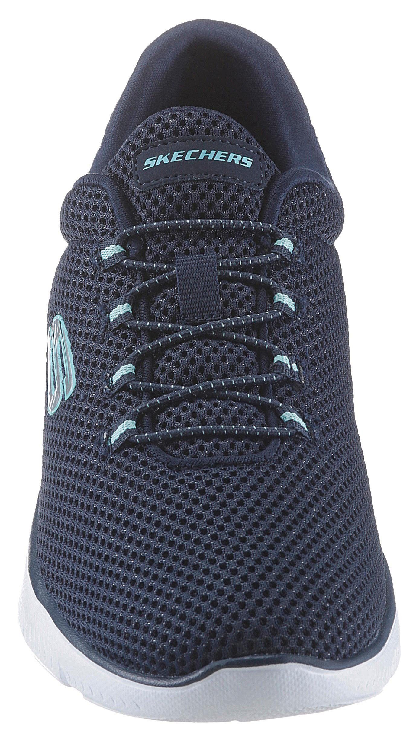 Skechers Slip-on sneakers Summits Slipper, vrijetijdsschoen, comfortschoen met gepolsterde schacht