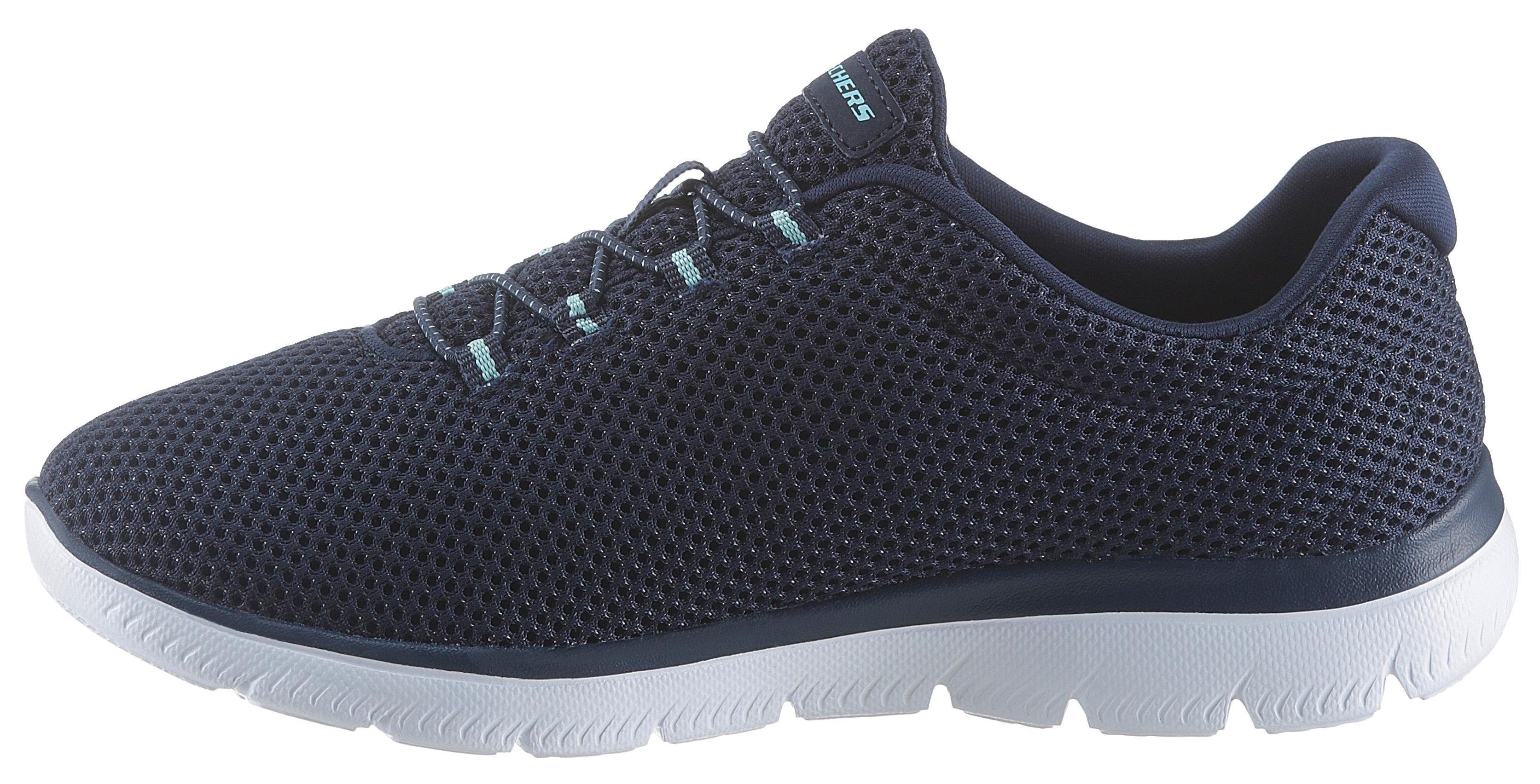 Skechers Slip-on sneakers Summits Slipper, vrijetijdsschoen, comfortschoen met gepolsterde schacht
