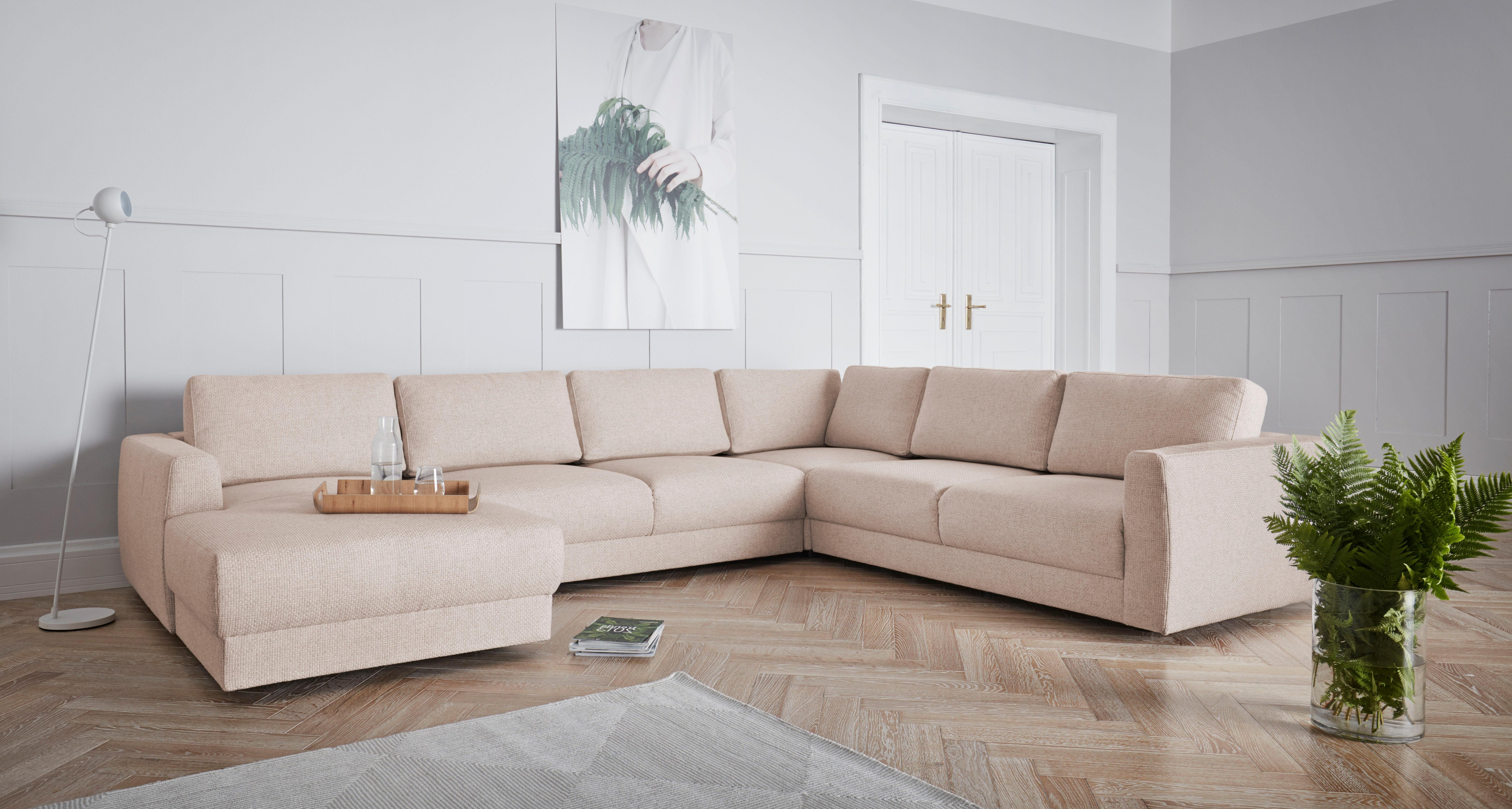 Andas Zithoek Hobro U-vorm in 3 stofkwaliteiten in vele kleuren, design by morten georgsen