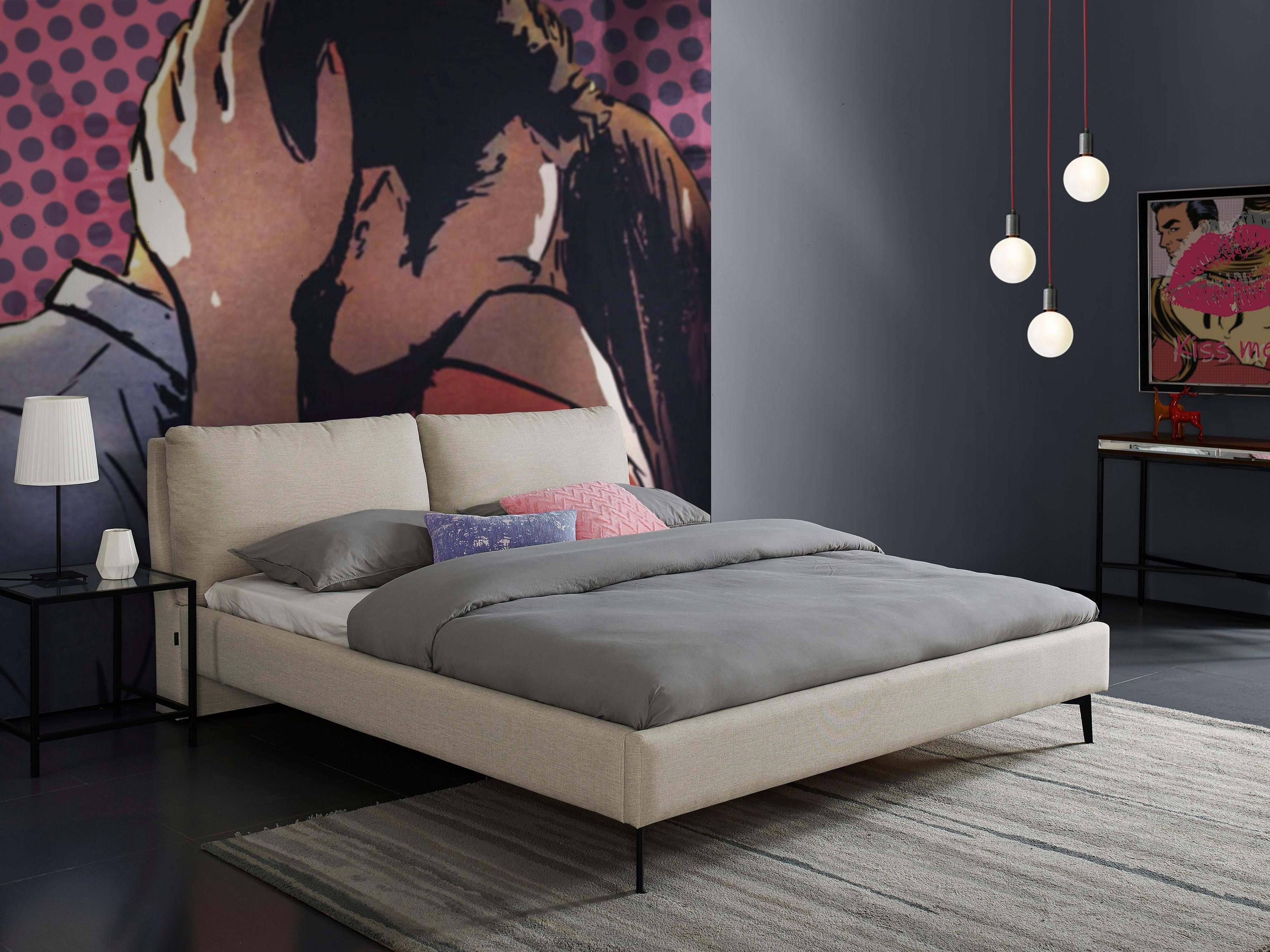 INOSIGN Gestoffeerd bed Jarek bedden beige