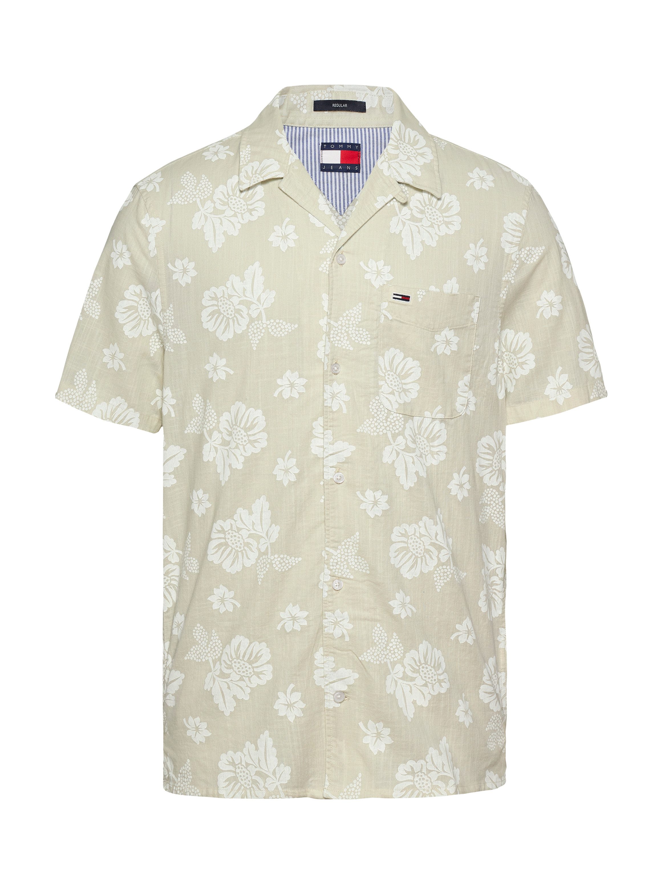 TOMMY JEANS Overhemd met korte mouwen TJM REG SLUB AOP SS SHIRT EXT