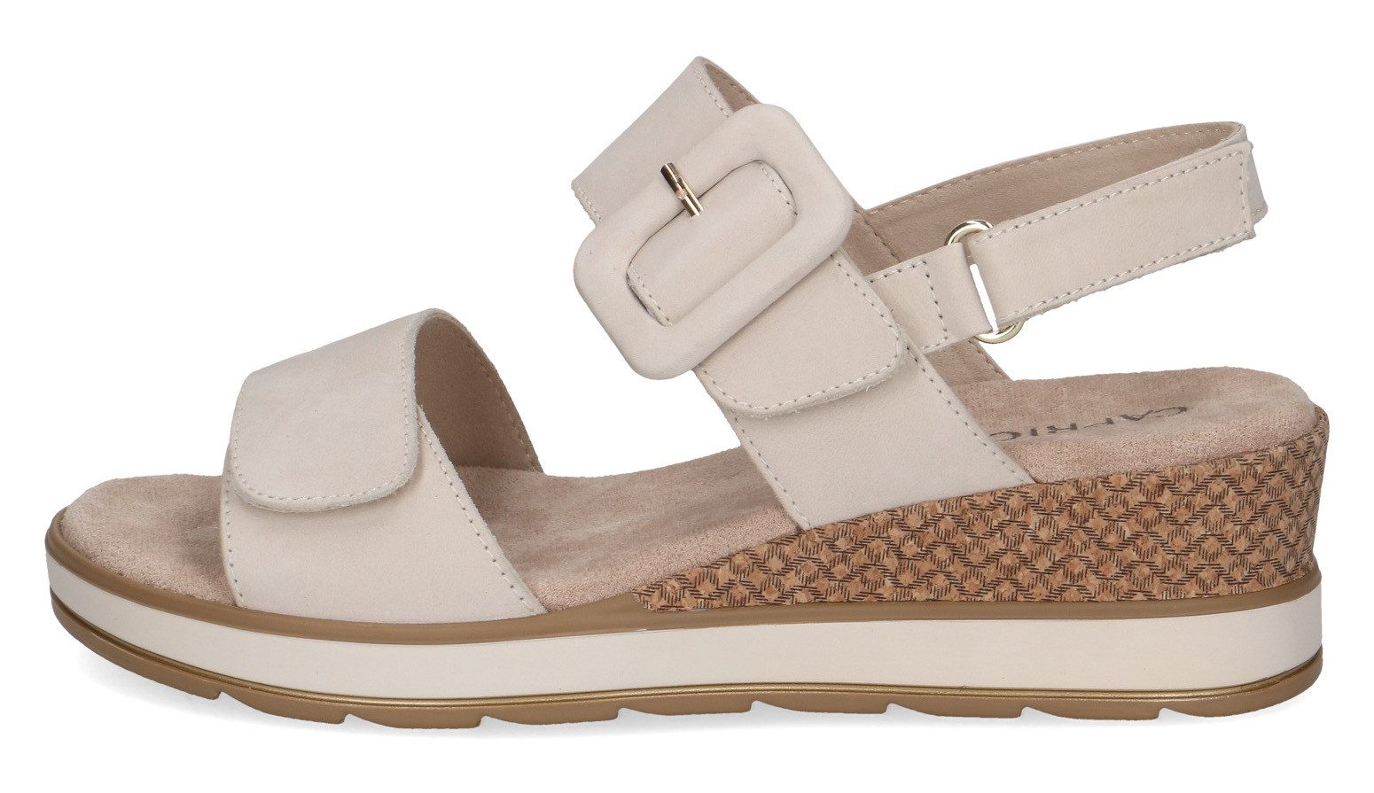 Caprice Sleehaksandaaltjes , zomerschoen, riem-sandaal in comfortabele breedte