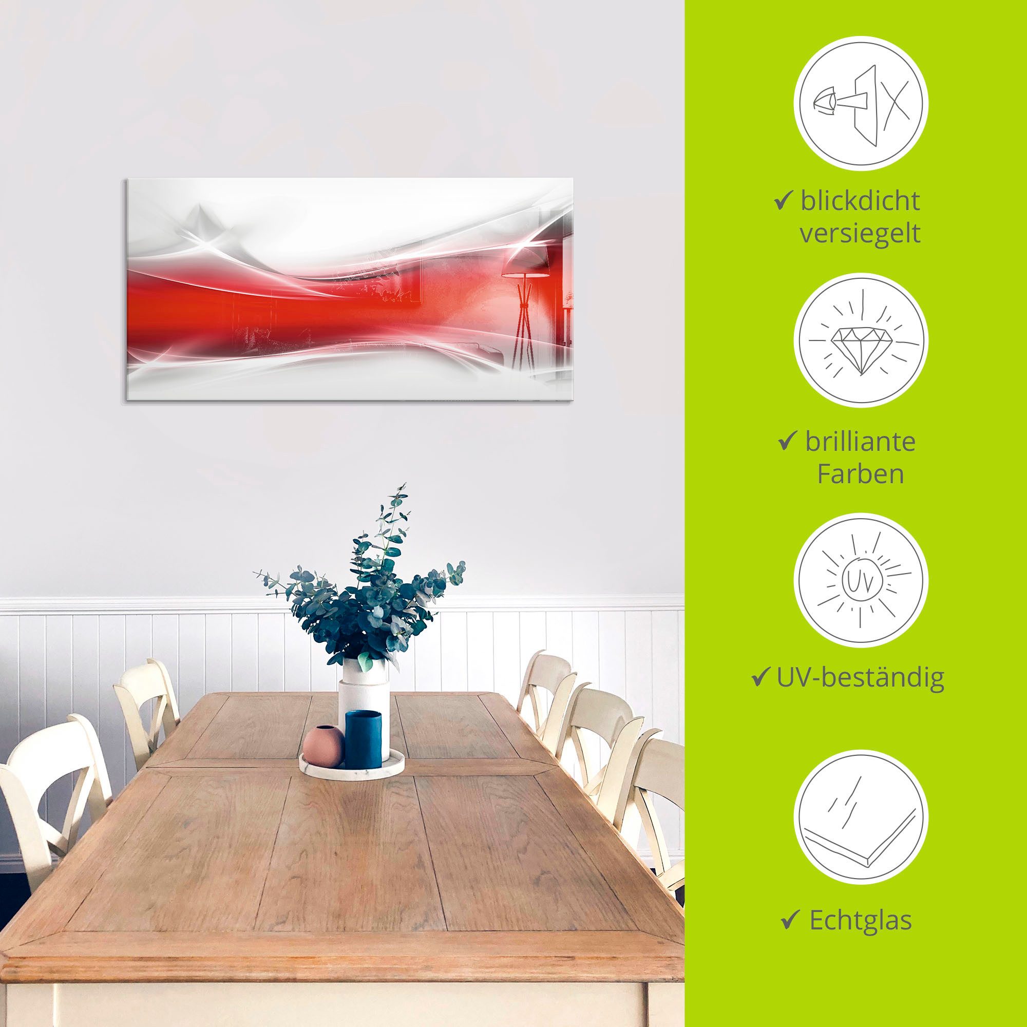 Artland Print op glas Creatief element in verschillende maten