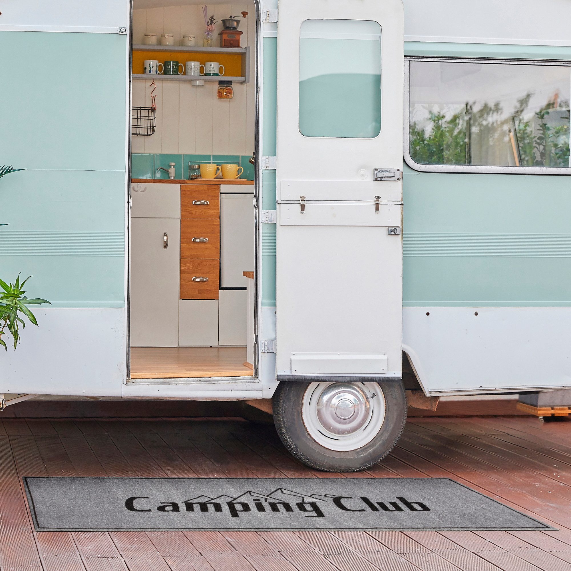 my home Loper Camping met opschrift, ideaal voor campers & caravans, in- en outdoor geschikt