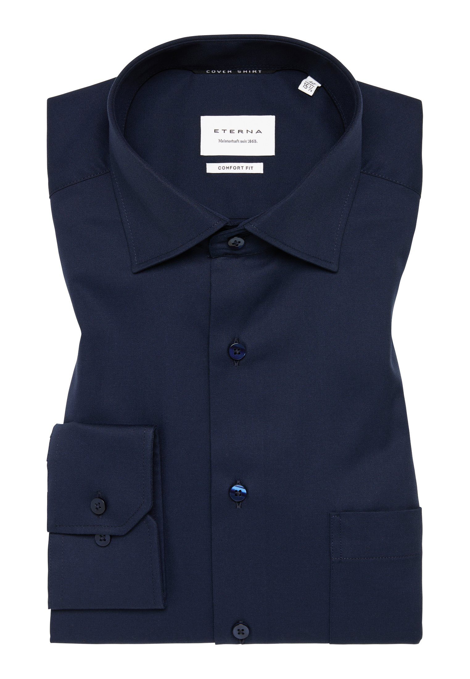 Eterna Overhemd met lange mouwen Comfort fit NON IRON (strijkvrij)