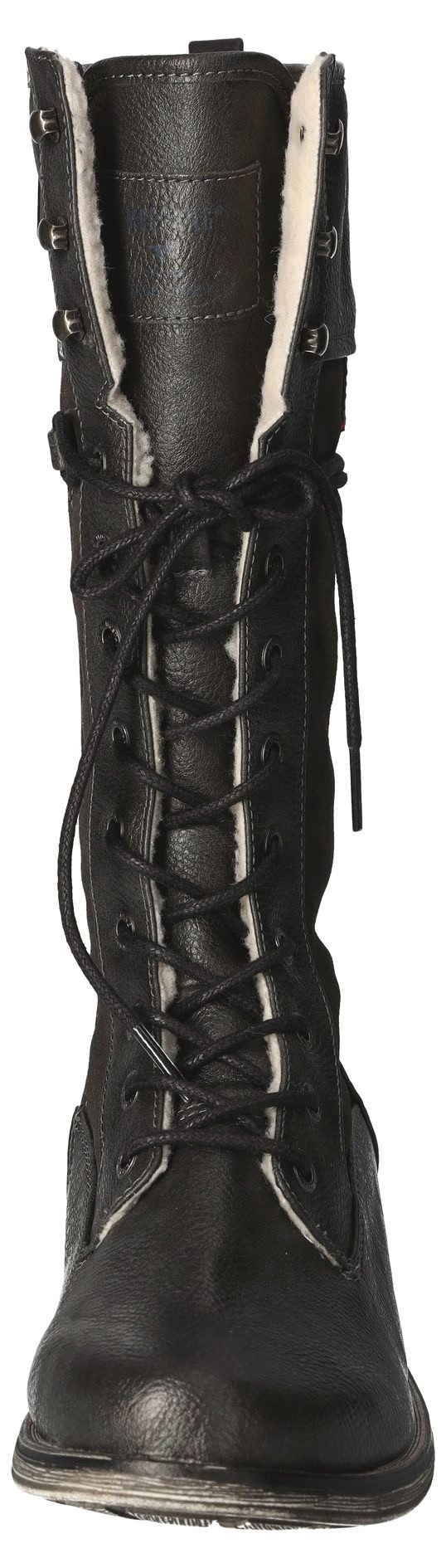 Mustang Shoes Winterlaarzen , blokhak, veterschoen, hoge laars, binnenrits