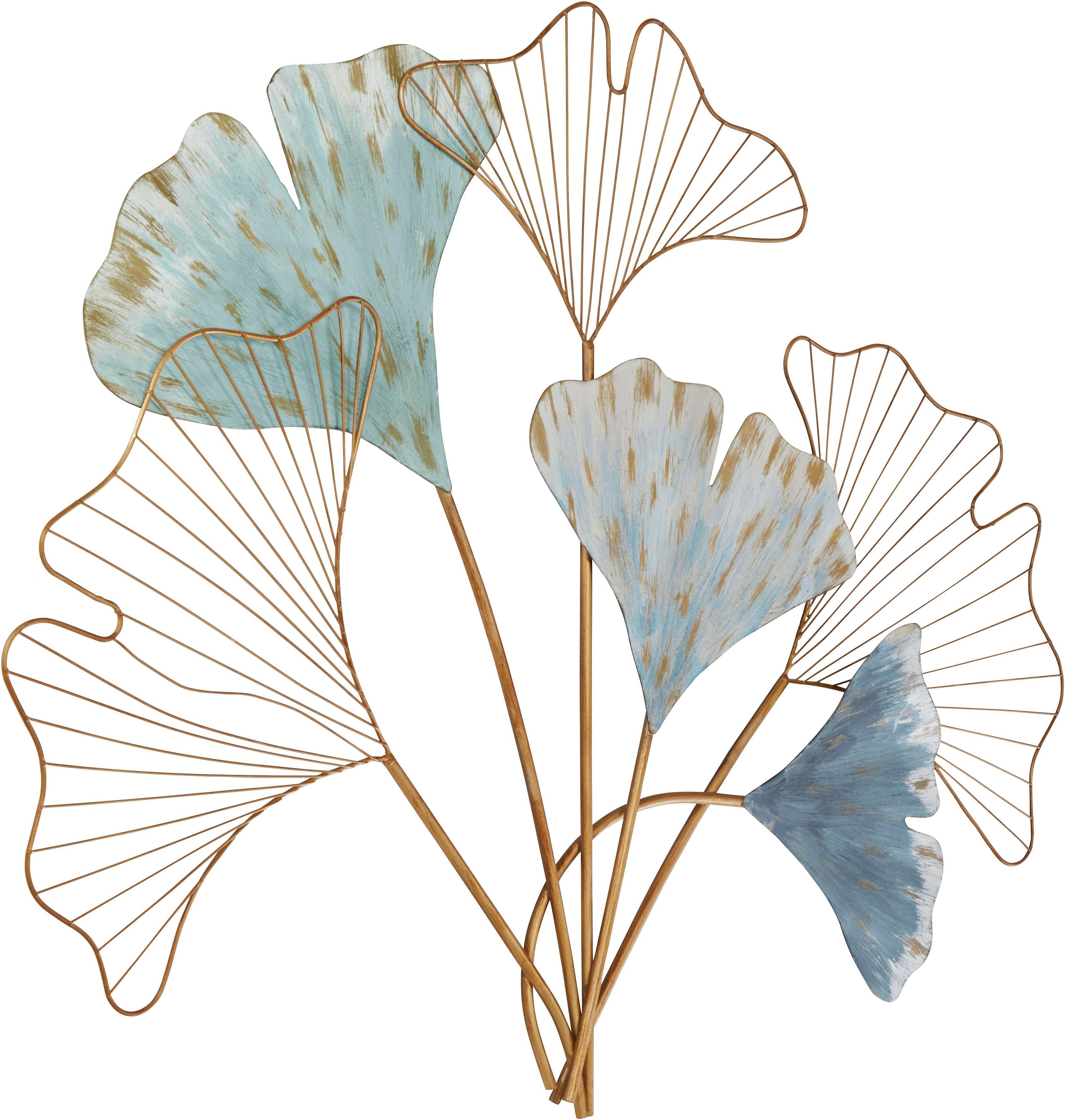 HOFMANN LIVING AND MORE Sierobject voor aan de wand Gingko Wanddecoratie, van metaal