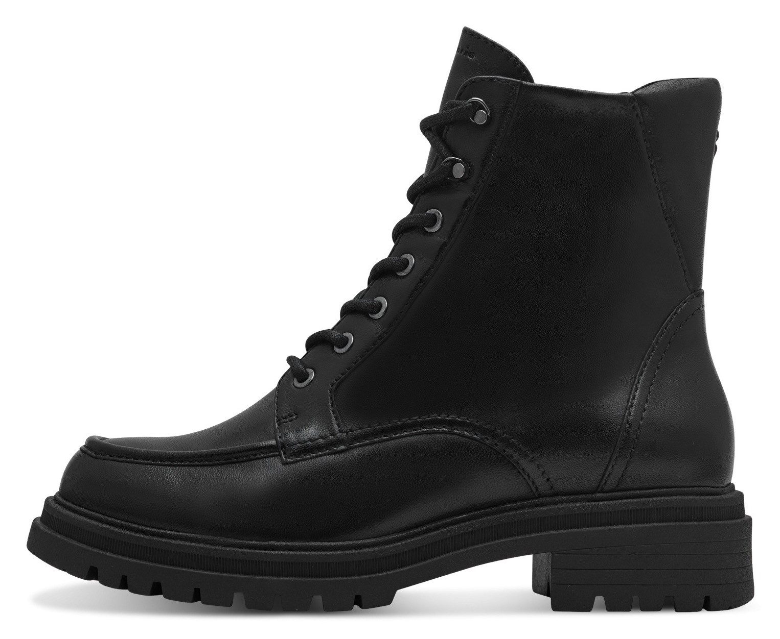 Tamaris Veterschoenen blokhak, veterschoen, enkellaars met decoratieve naad aan de voorkant