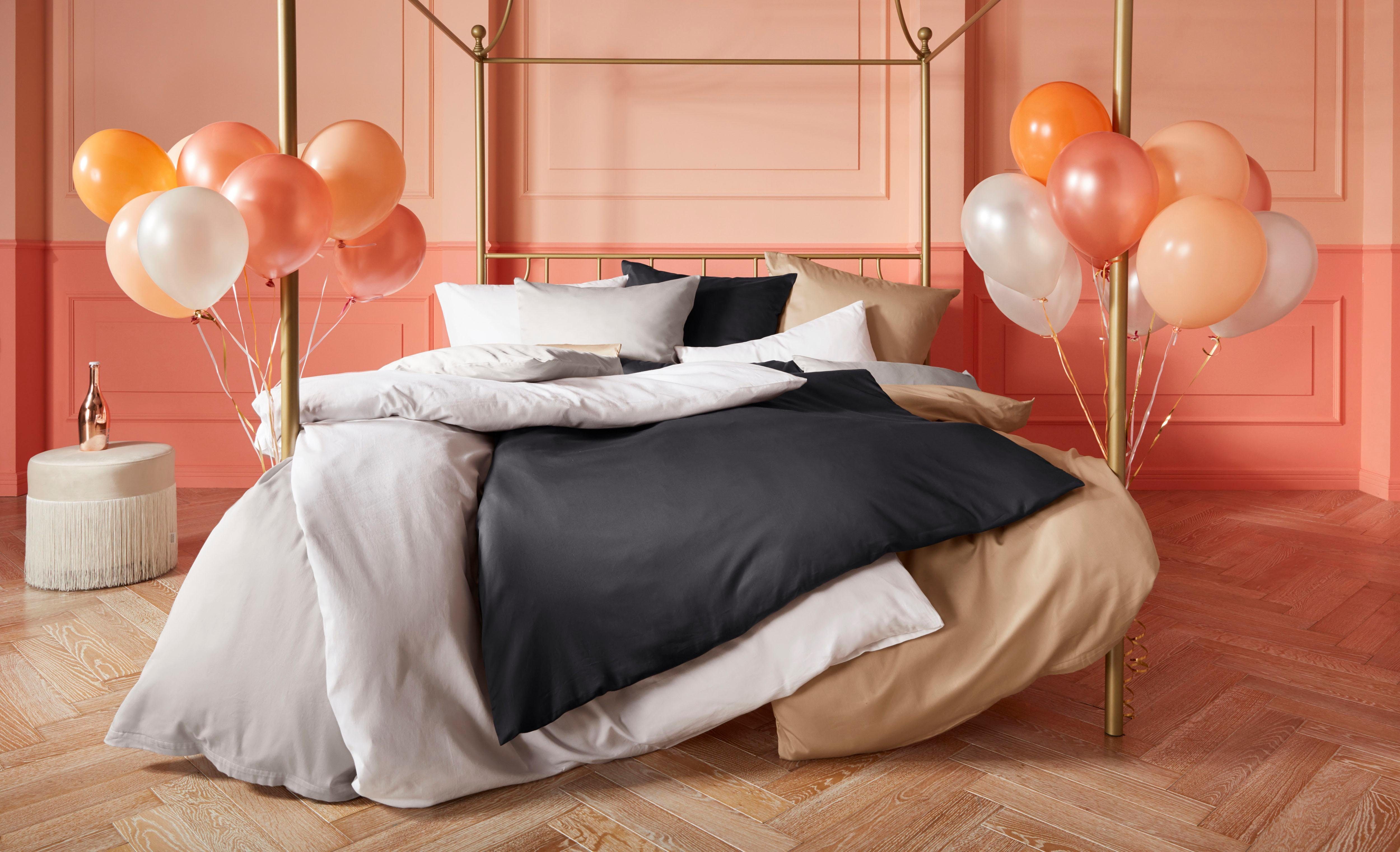 Guido Maria Kretschmer Home&Living Beddengoed Mila in 135x200, 155x220 of 200x200 cm Mako-satin, beddengoed van katoen, effen beddengoed