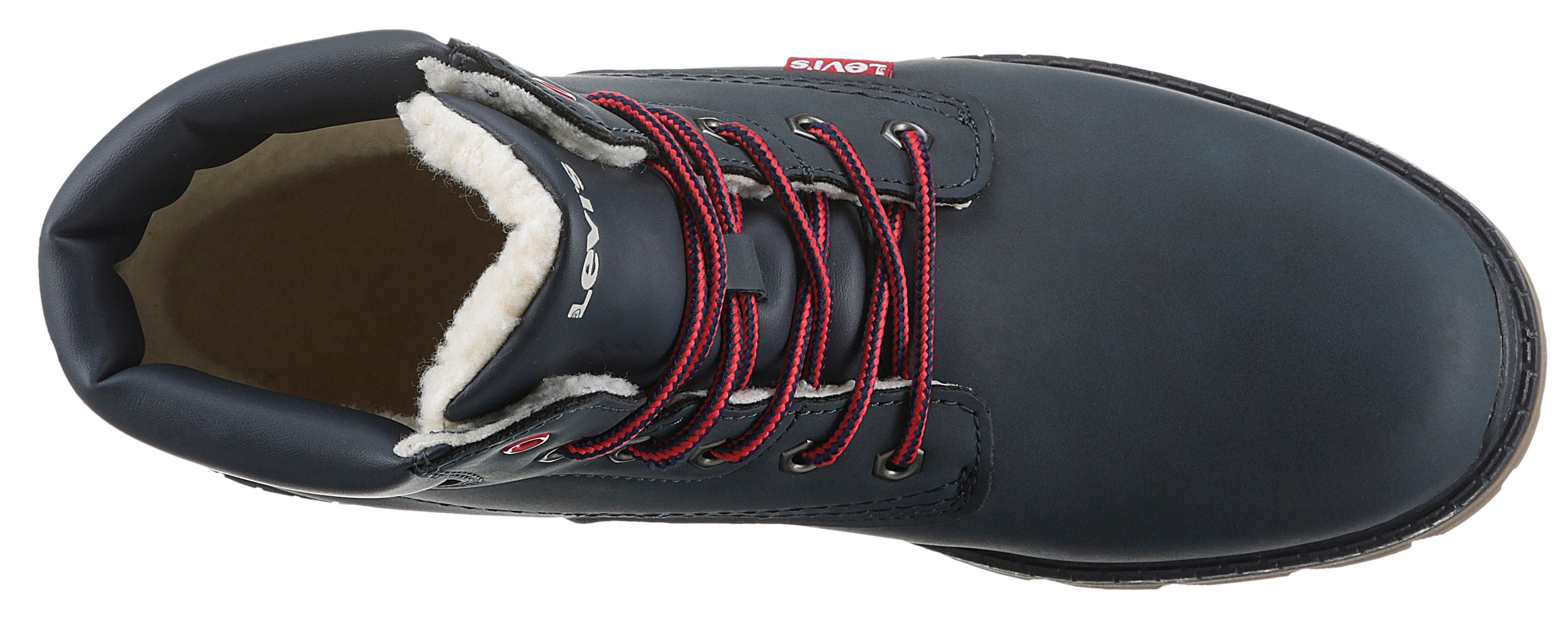 Levi's Kidswear Winterlaarzen LEVIS® NEW FORREST FUR , blokhak, outdoorschoen, veterschoenen met gepolsterde schacht