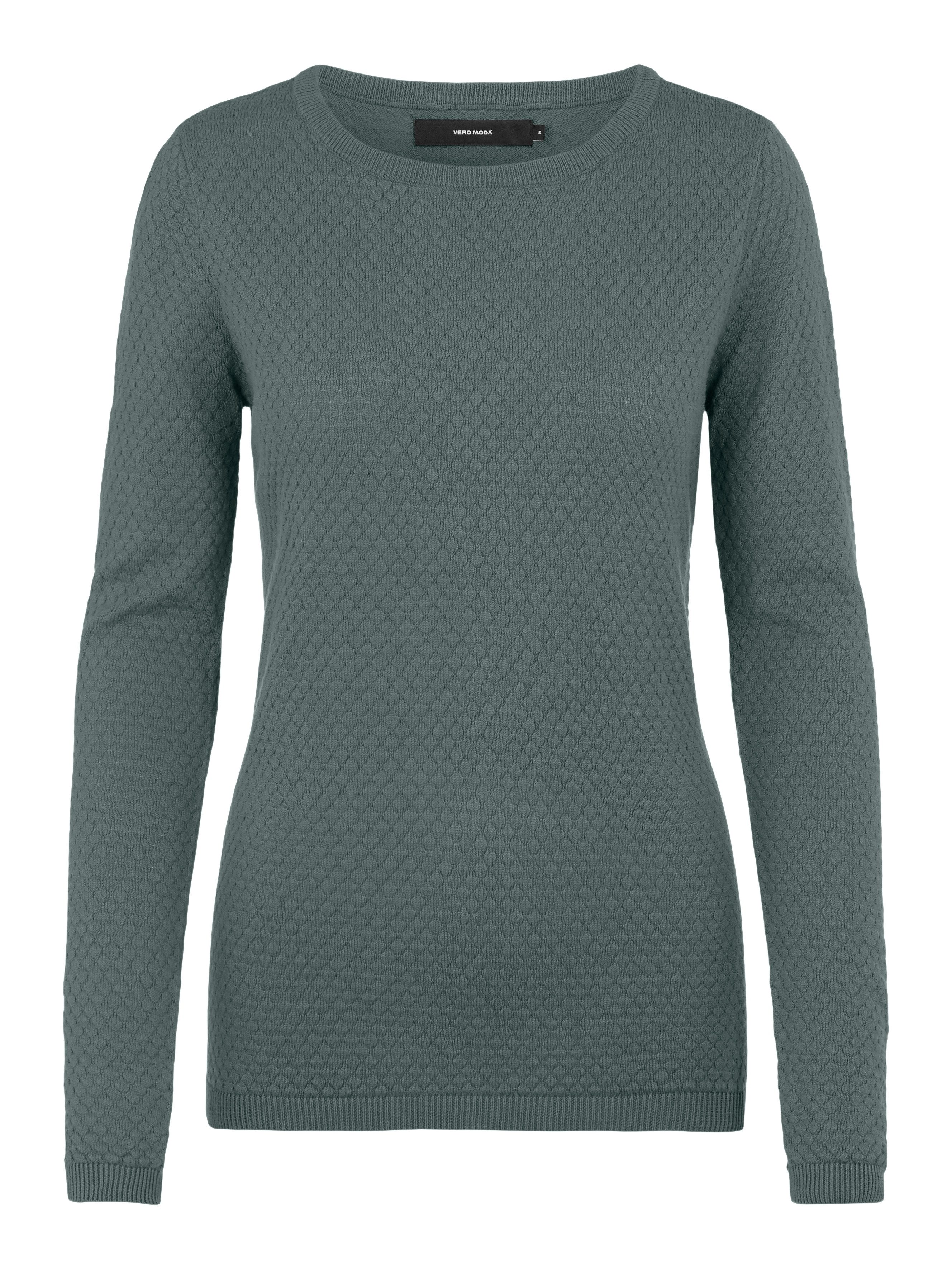 Vero Moda Trui met ronde hals VMCARE STRUCTURE LS O-NECK BLOU NOOS