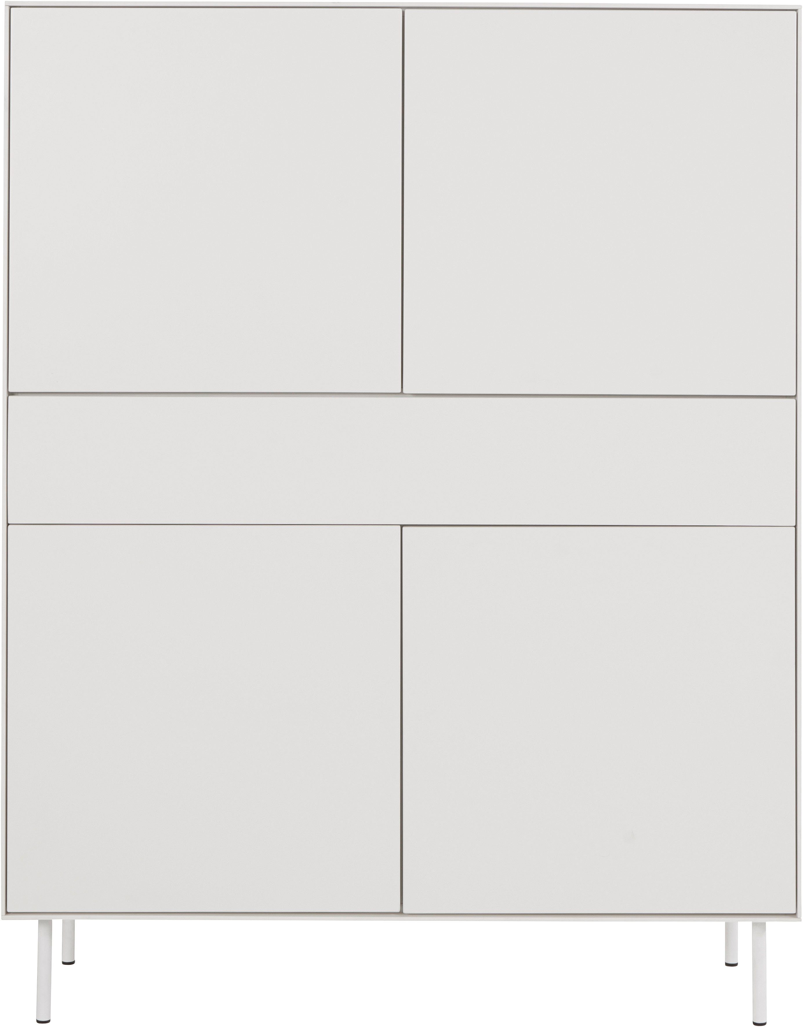 LeGer Home by Lena Gercke Highboard Essentials Hoogte: 144 cm, MDF gelakt, push-to-open functie