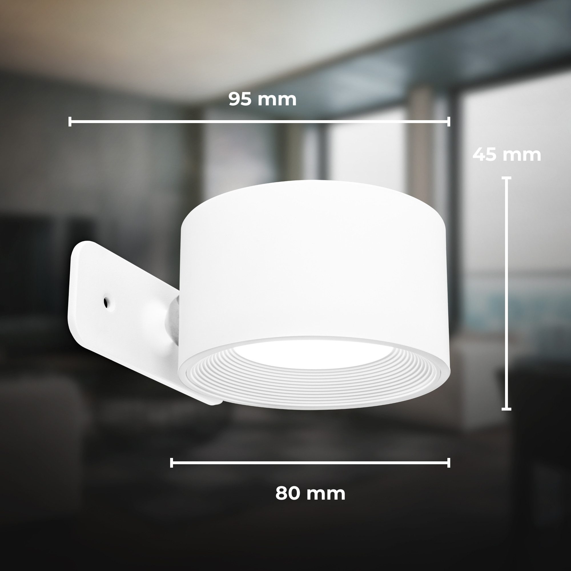 B.K.Licht Led-wandlamp BKL1596 Magnetische accu wandlamp, 3-niveau dimmer, met USB-C