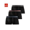 s.oliver red label beachwear boxershort met logoprint opzij (3 stuks) zwart