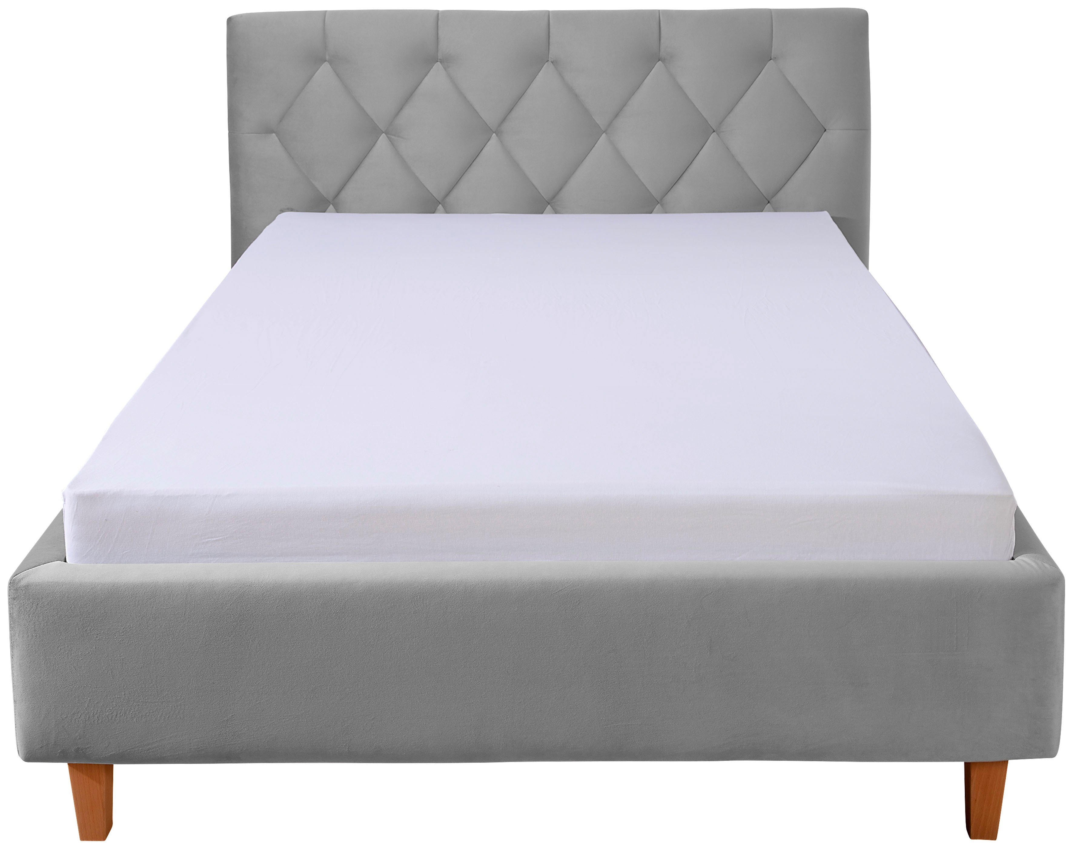 Guido Maria Kretschmer Home&Living Gestoffeerd bed Sunley 100 Kruisstiksel, hoofdbordhoogte 102 cm, zonder of met matras/lattenbodem