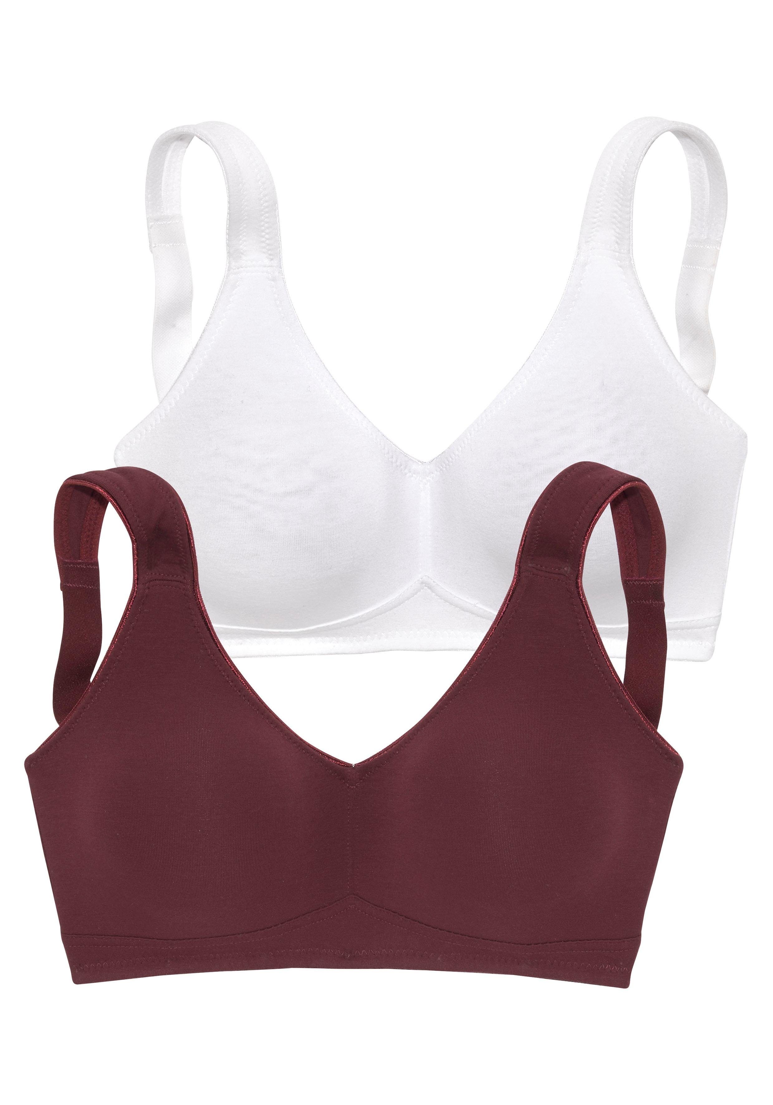 Petite fleur Soft-bh zonder beugels, gemaakt van zacht katoen (Set van 2)