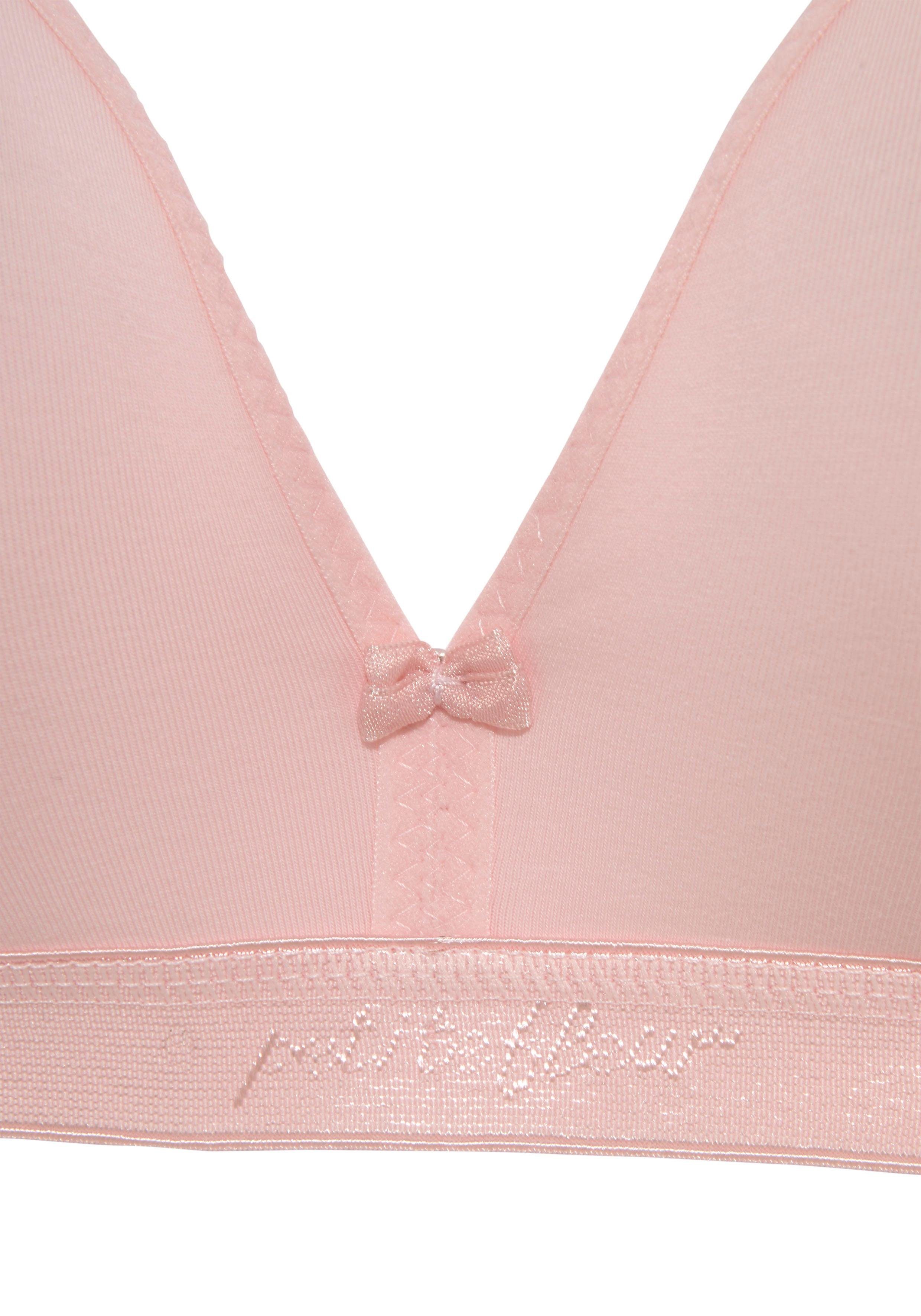 Petite fleur Bralette-bh zonder beugels in een driehoekige vorm gemaakt van katoen(Set van 3)