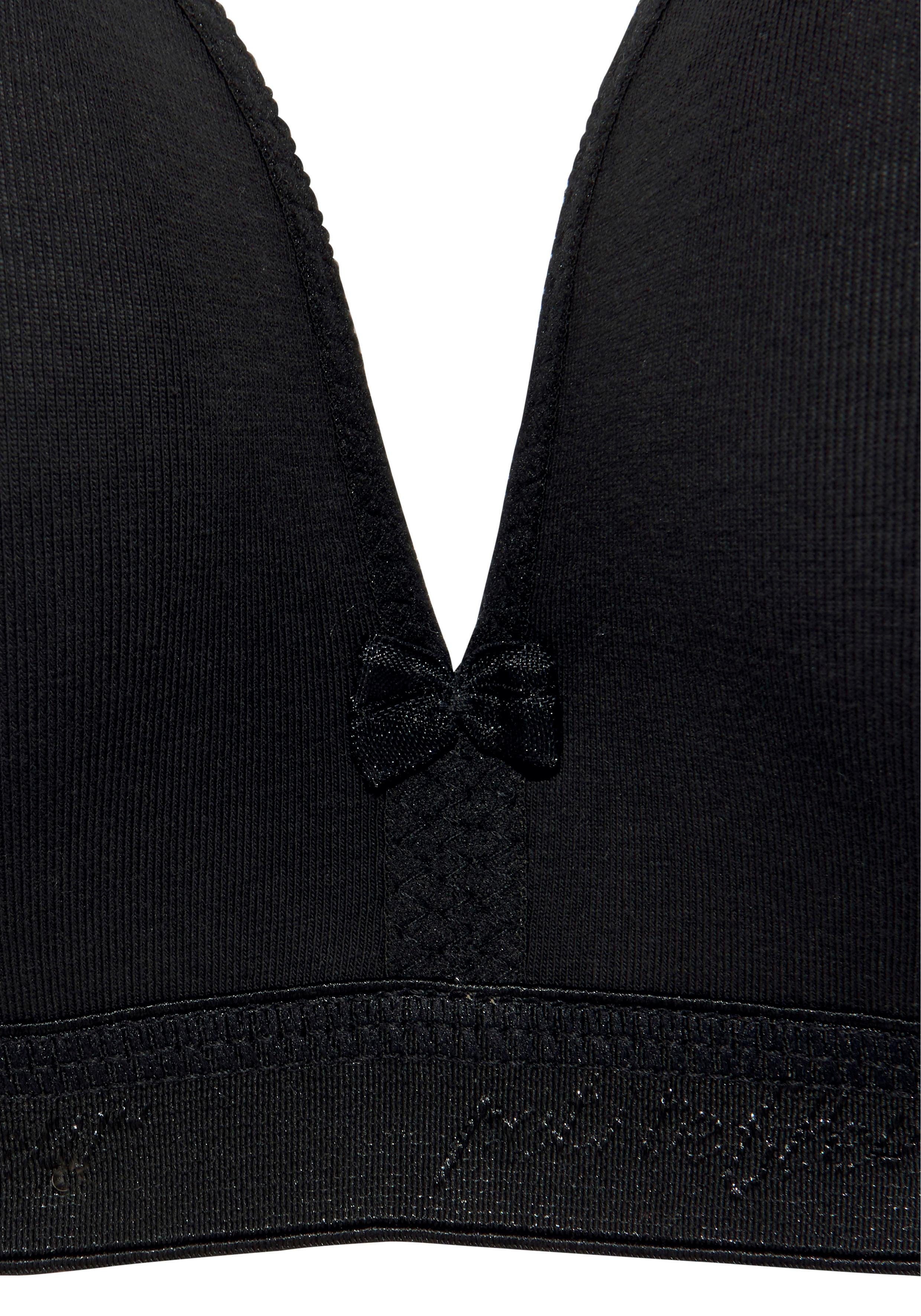 Petite fleur Bralette-bh zonder beugels in een driehoeksvorm gemaakt van prachtig katoen (Set van 3)