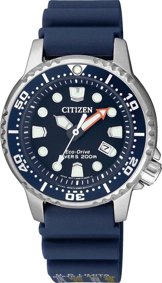 Citizen Duikhorloge Promaster Marine Eco-Drive duiker 200m Polshorloge, dameshorloge, solar, tot 20 bar waterdicht, datum watersport blauw