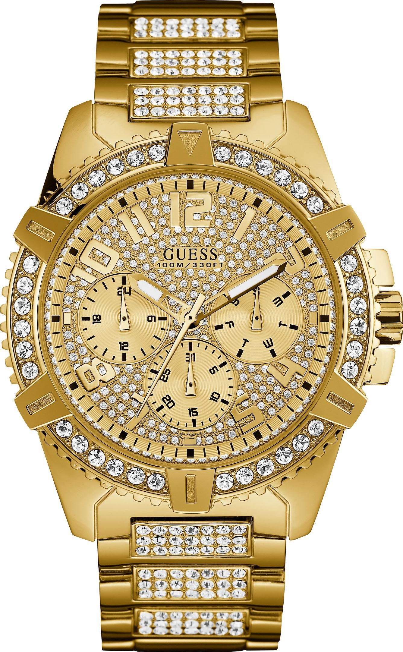 Guess Multifunctioneel horloge Frontier Horloge, quartz, herenhorloge, analoog, siliconen band