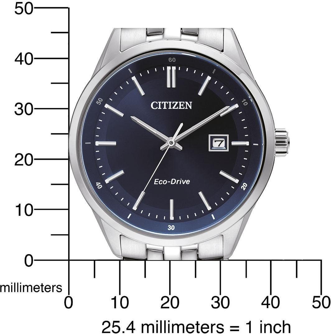 Citizen Solarhorloge BM7251-53L Horloge, herenhorloge, datum, analoog, stalen armband