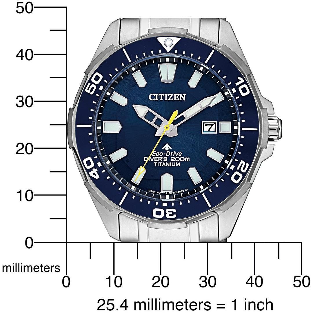 Citizen Duikhorloge Promaster Marine Eco-Drive duiker 200m Polshorloge, herenhorloge, solar, titanium, tot 20 bar waterdicht, datum