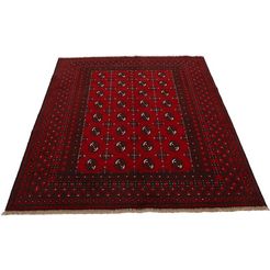 woven arts oosters tapijt afghan akhche bokhara rood