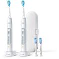 philips sonicare elektrische tandenborstel hx9611-19 expertclean 7300 ultrasone tandenborstel, met 2 expertclean handstukken wit