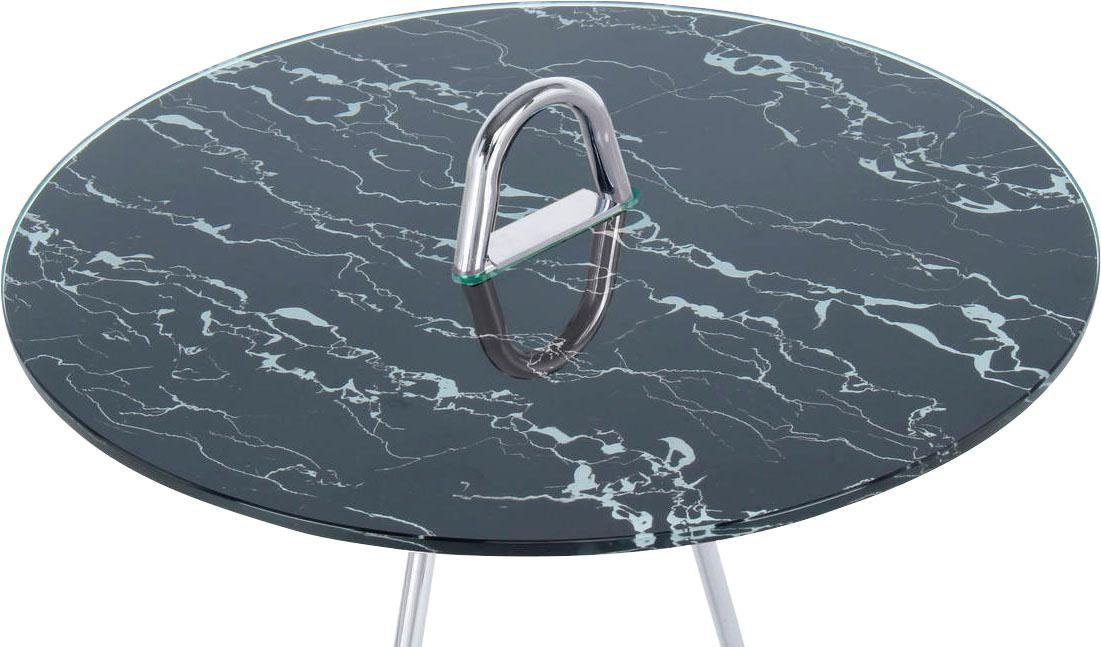 Kayoom Bijzettafel Pendulum 525, met ronde tafelblad Marmerlook, frame in pendule design, praktisch draagbaar (1 stuk)