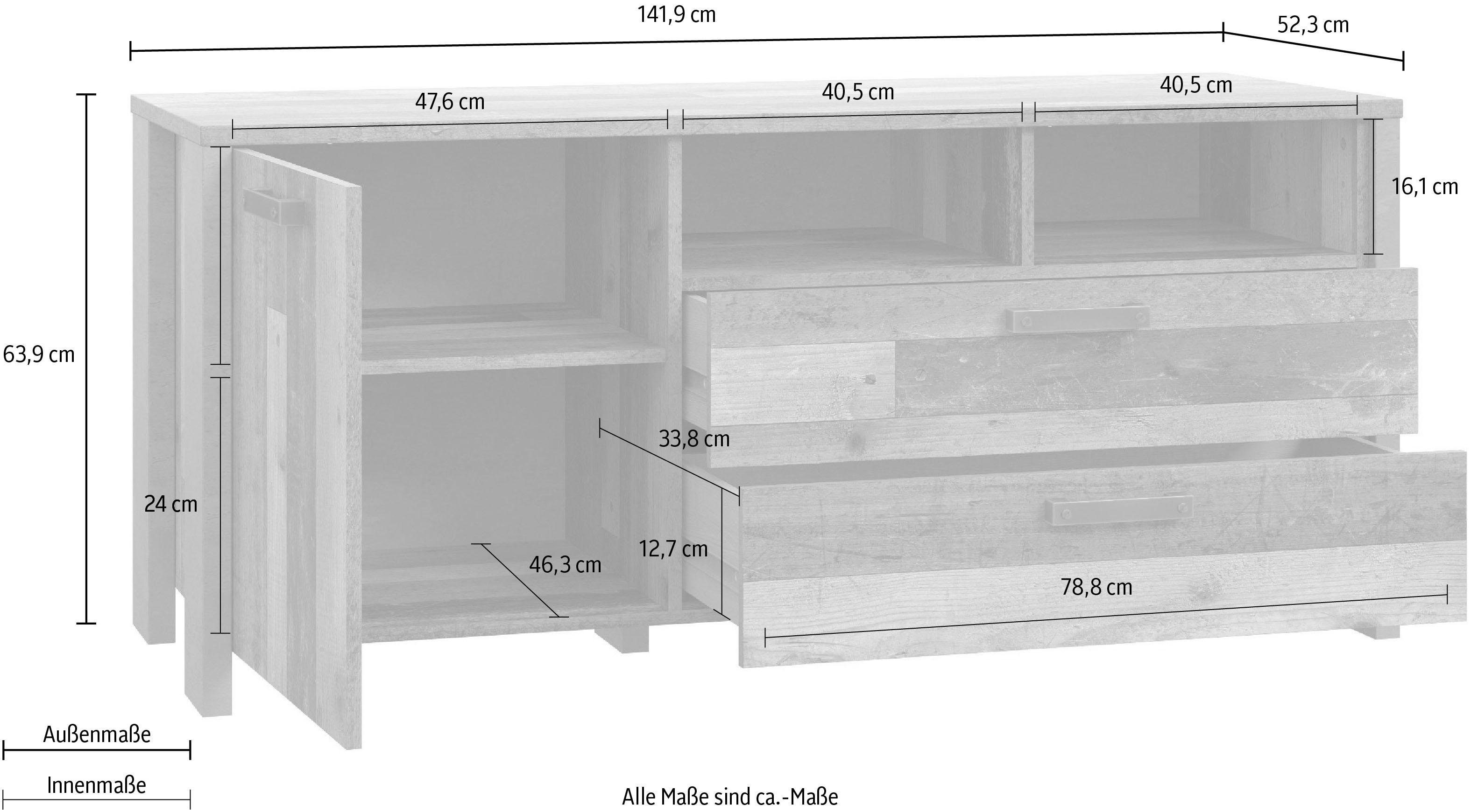 FORTE Tv-meubel Clif Breedte 141 cm