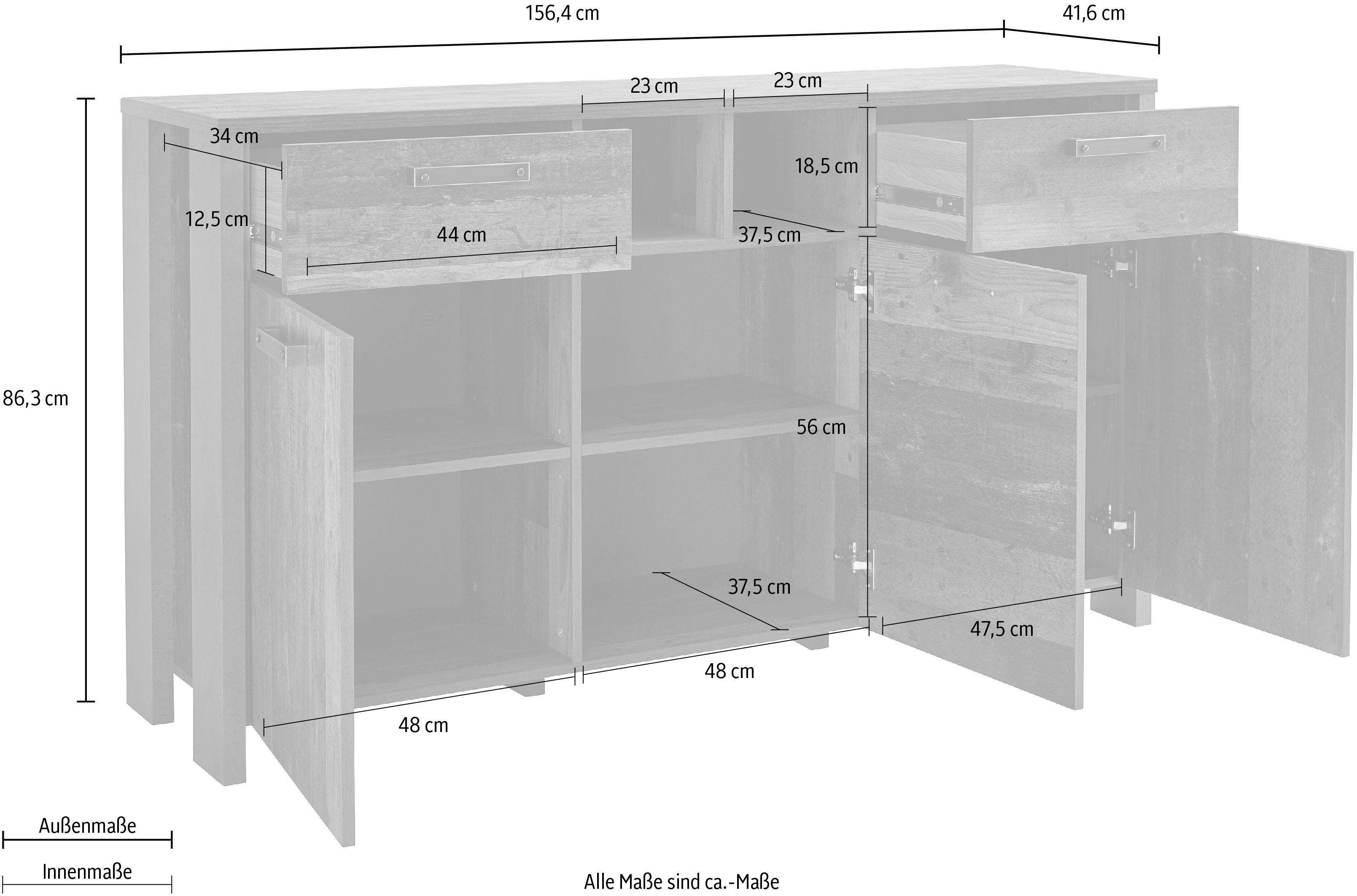 FORTE Dressoir Clif Breedte 156 cm