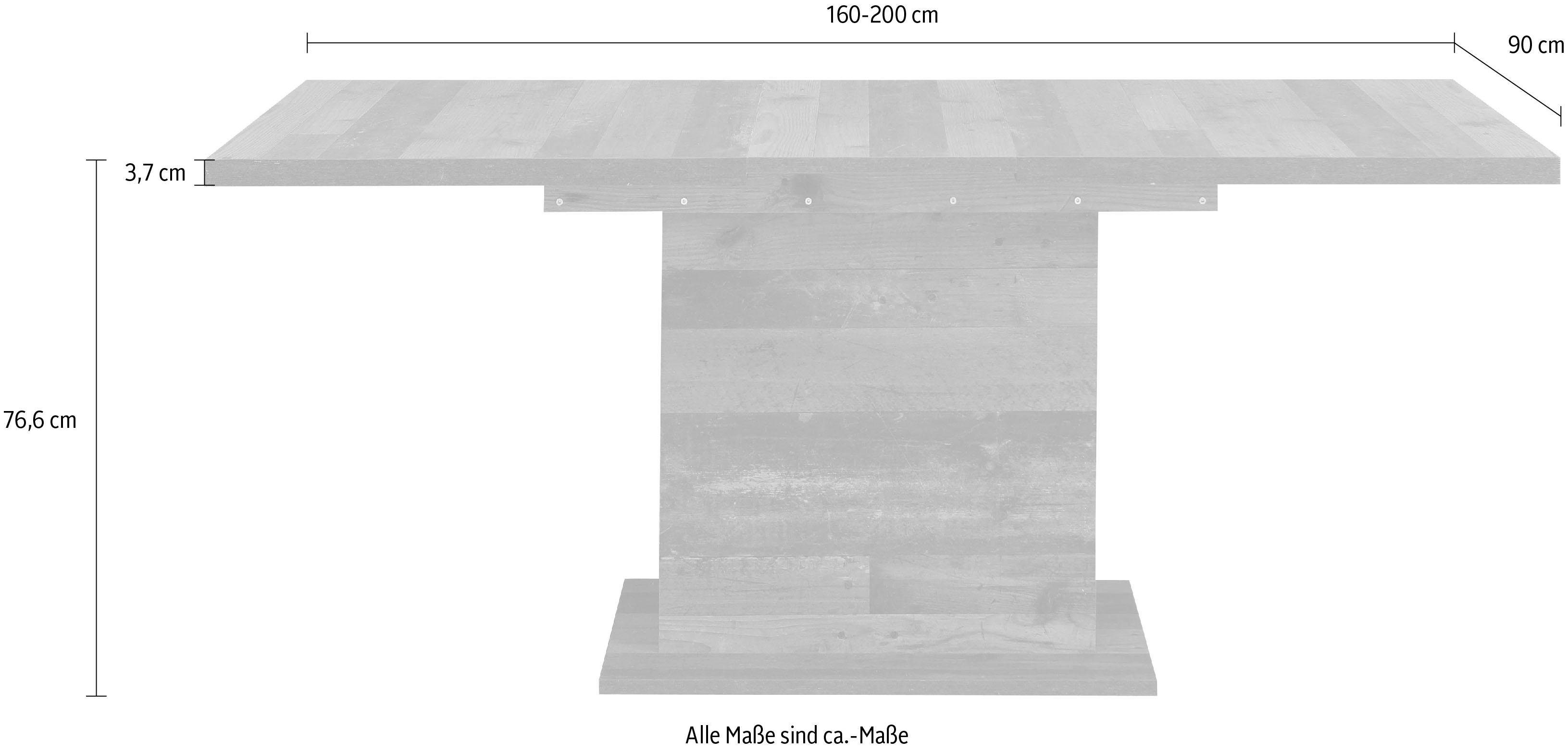 FORTE Eettafel Clif Breedte 160-200 cm uittrekbaar